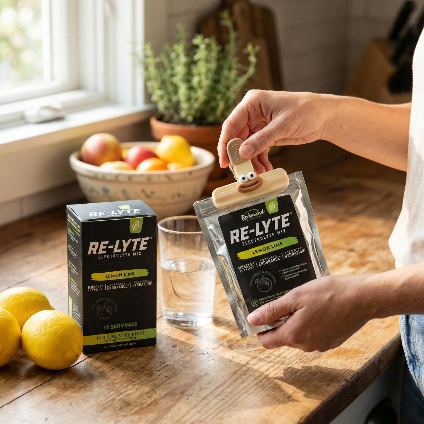 GROVE Relyte Electrolyte Mix Lemon Powder Packets, 6 Pack