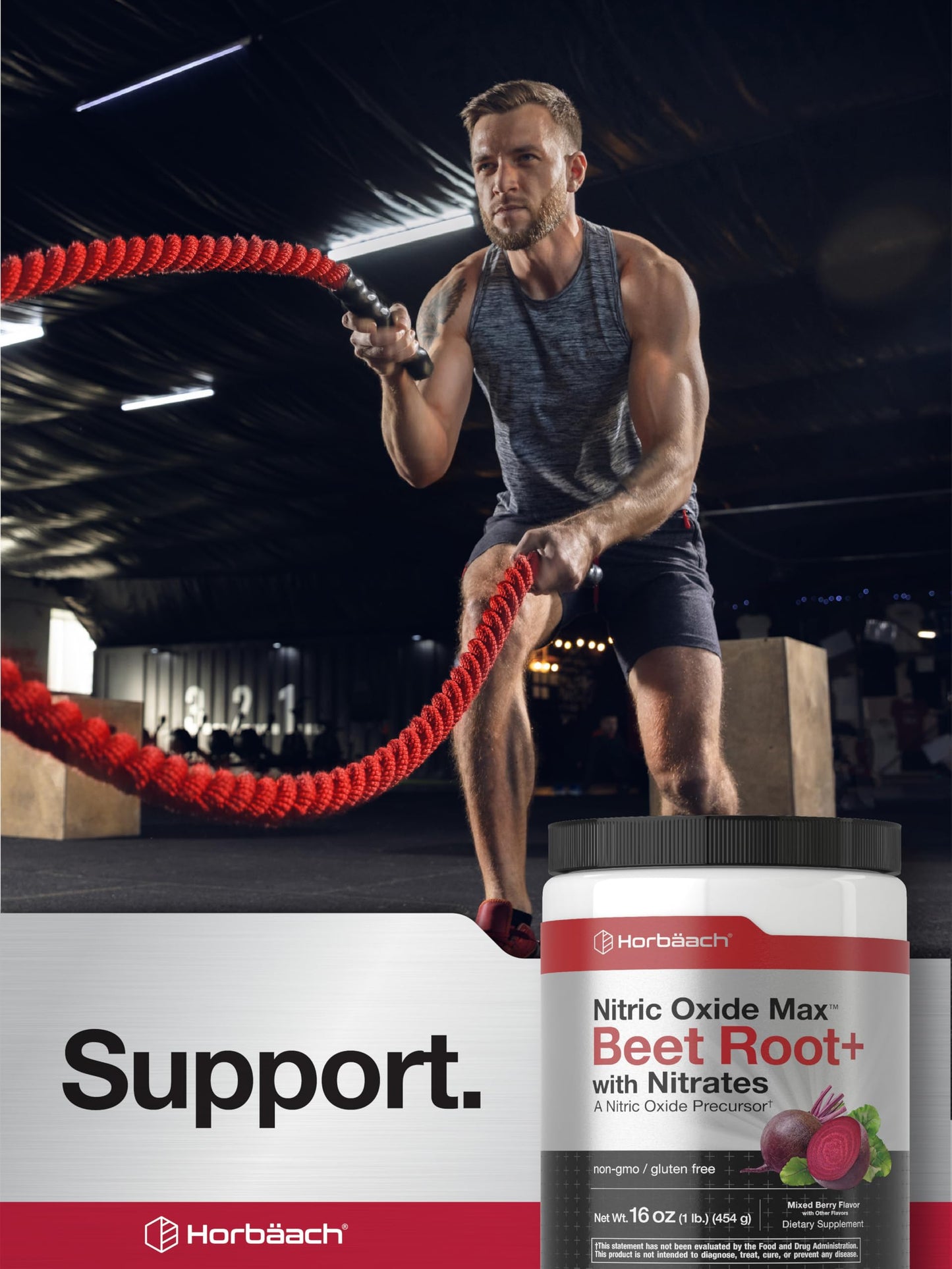 Horbäach Nitric Oxide Powder, 16 oz
