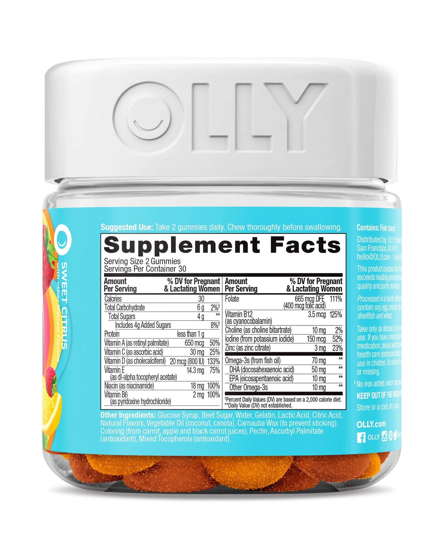 OLLY Prenatal Multivitamin Gummy 180 Count
