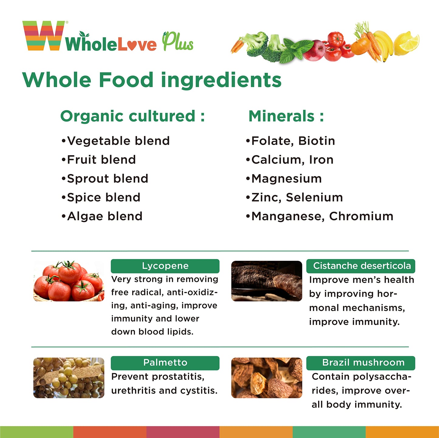 NOTO WholeLove Plus Women's Organic Whole Food Multivitamin Capsules, 60 Count
