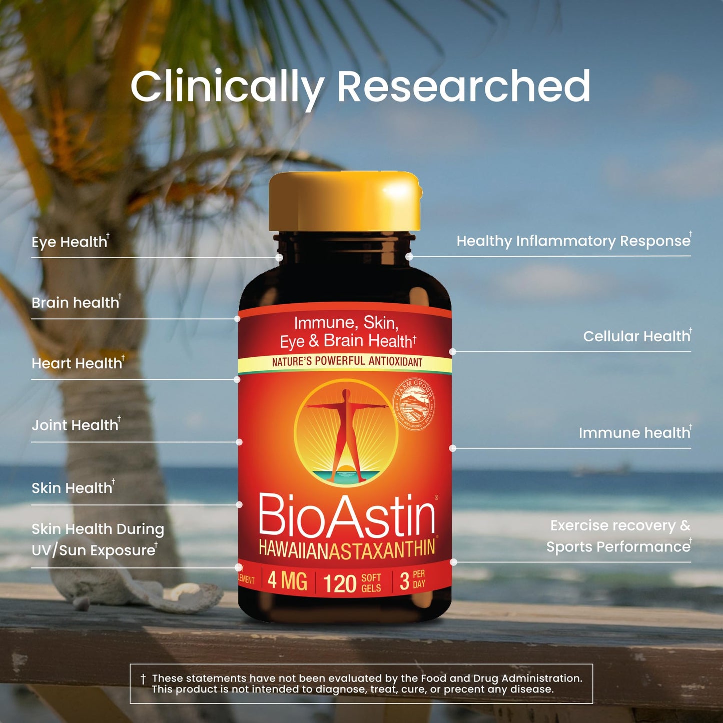 Nutrex Hawaii BioAstin Hawaiian Astaxanthin 4mg Softgels, 120 Count