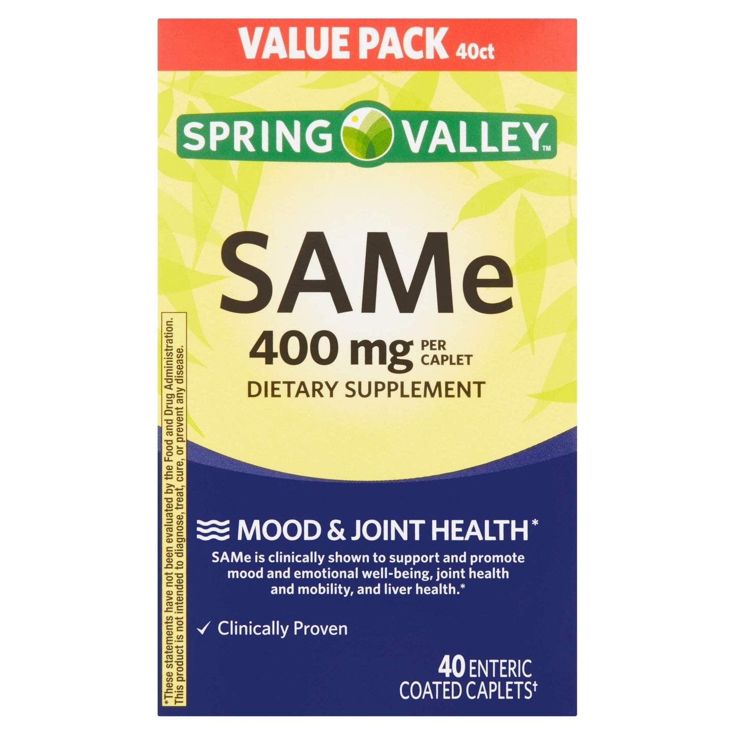 Spring Valley Same 400MG Caplets 40 Count
