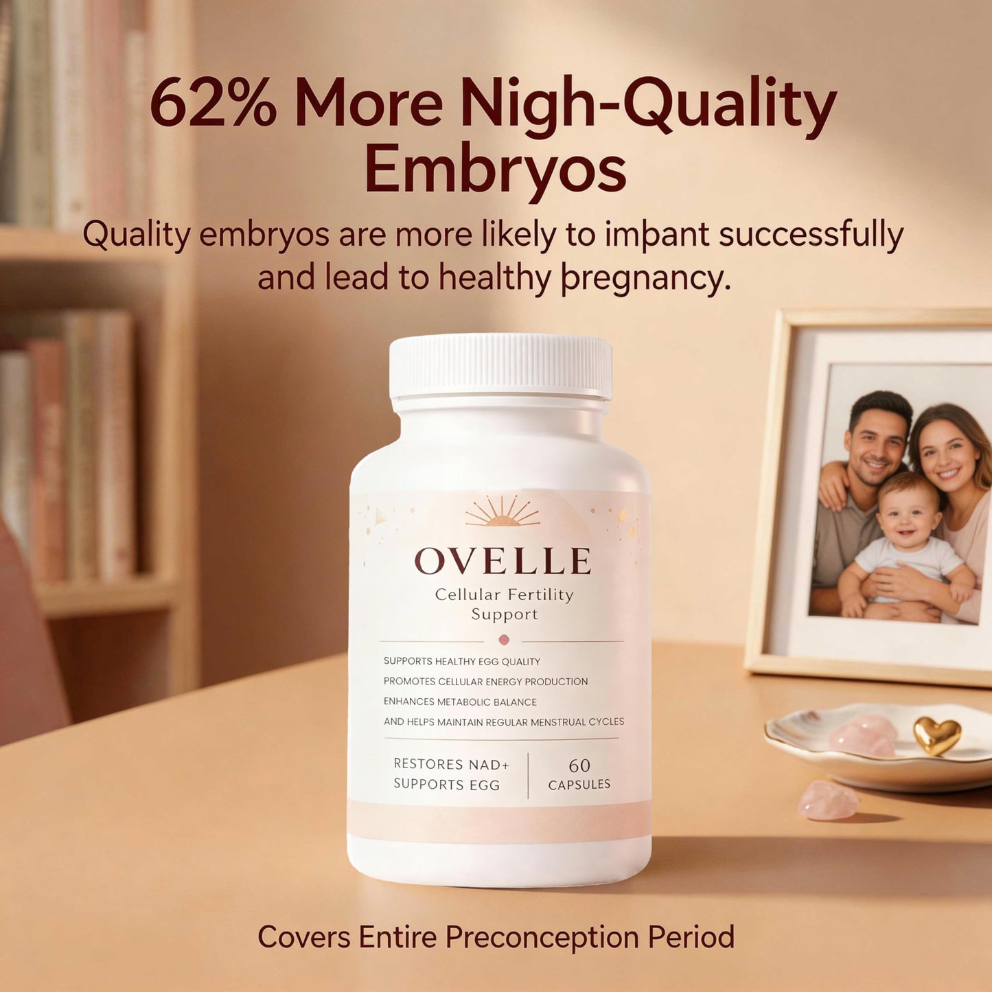Velura Ovelle Fertility for Women-Hormonal Balance & Cycle 60 Capsules