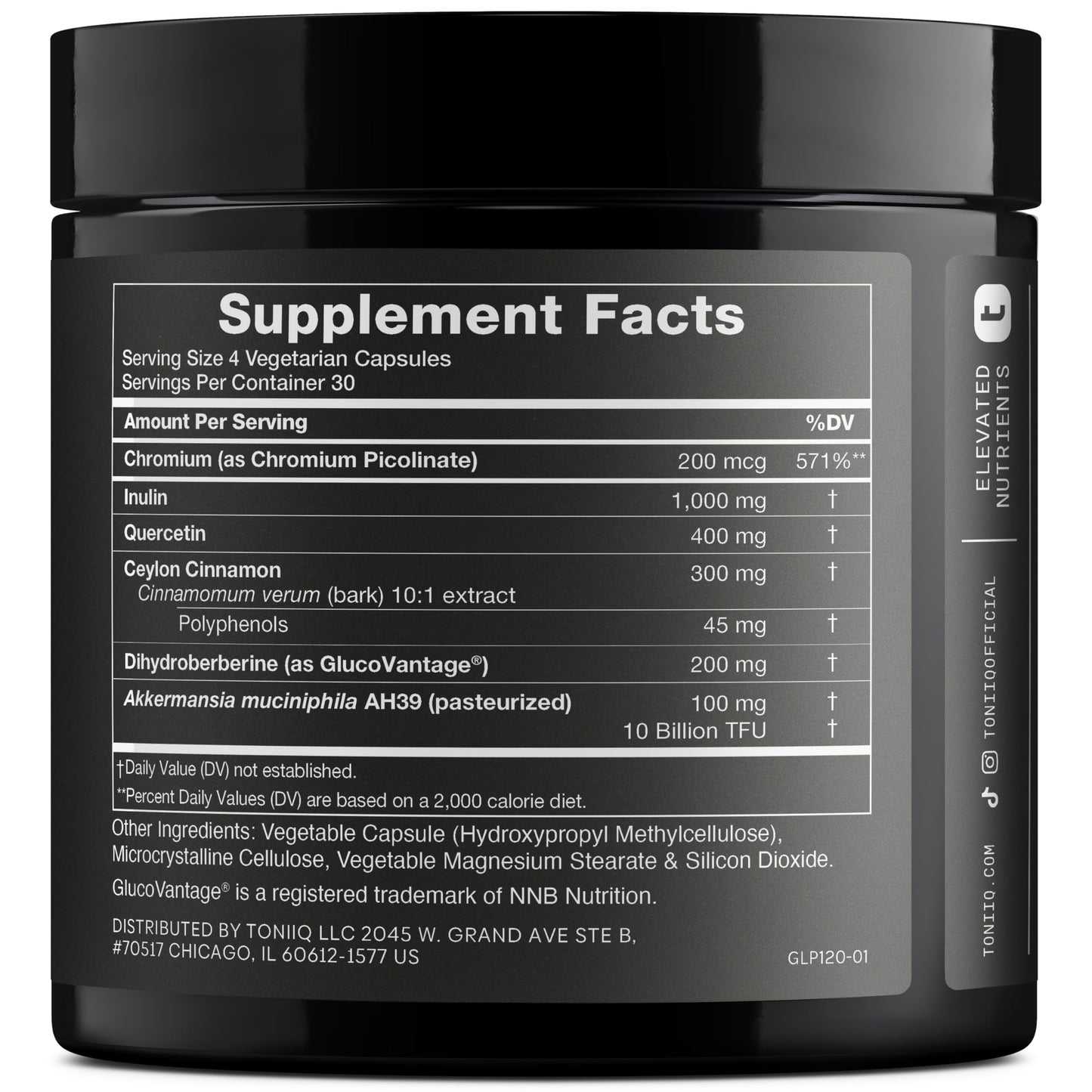 Toniiq GLP-1 Support Capsules, 120 Count