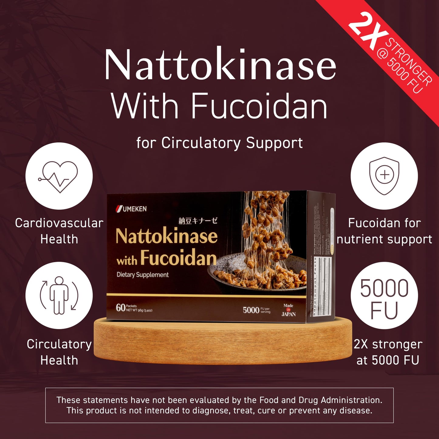 Umeken Nattokinase Plus Fucoidan Tablet 120