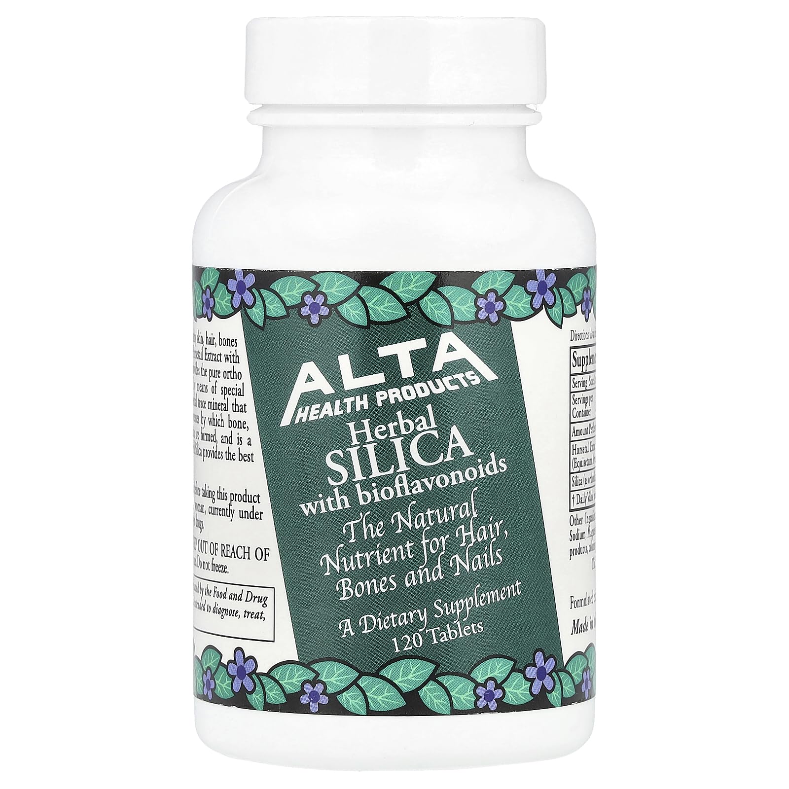Alta Health Herbal Silica with Bioflavonoids Tablets, 120 Count