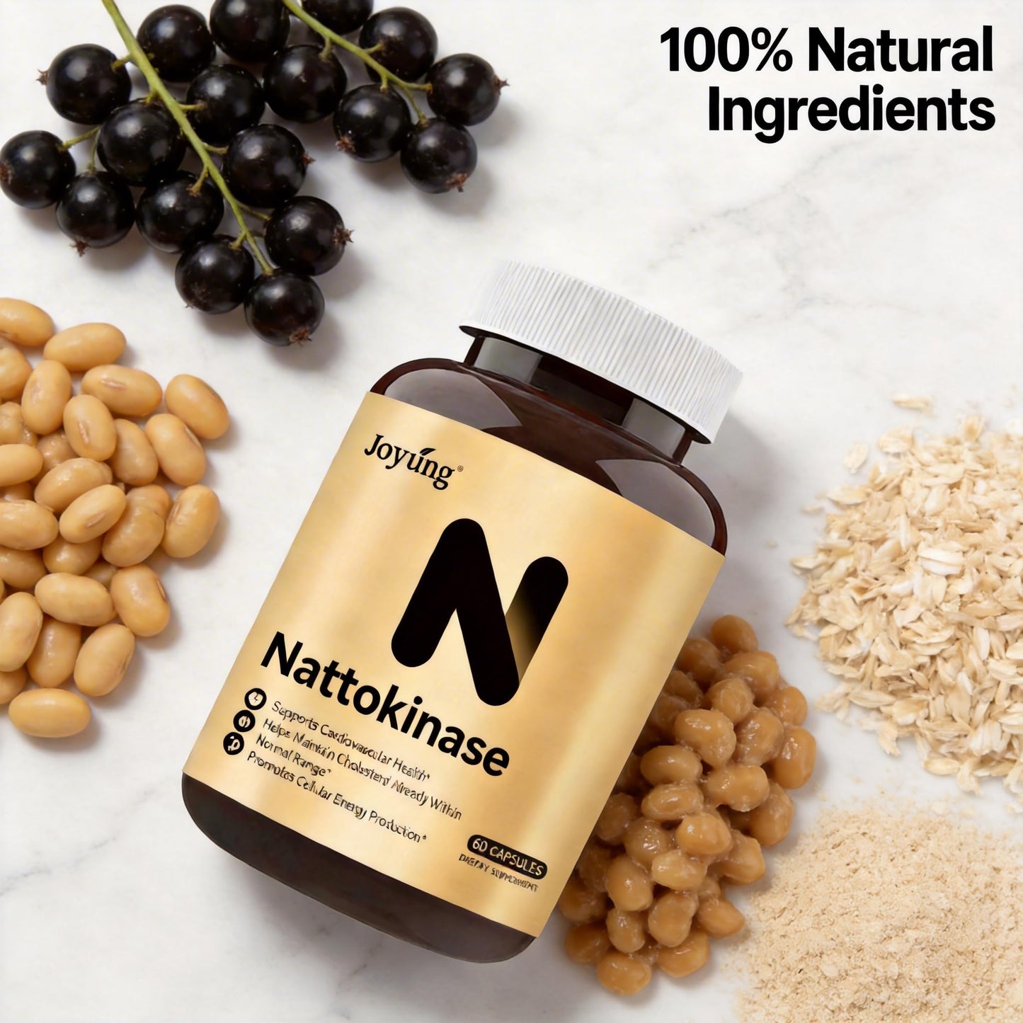 Joyung Nattokinase 4000FU with CoQ10 200mg Capsule, 60 Capsules