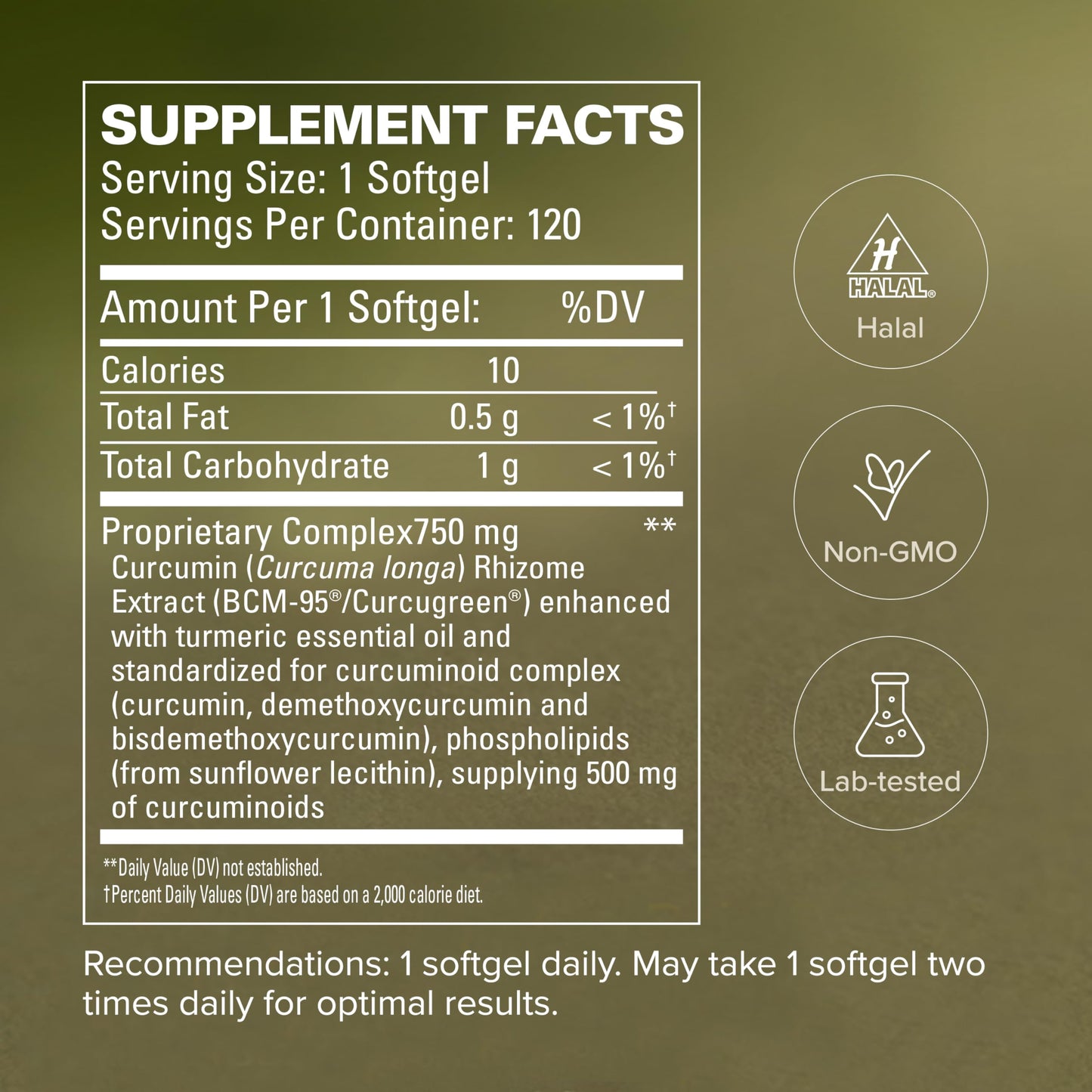 Terry Naturally CuraMed 750mg BCM-95 Curcumin Softgels 240