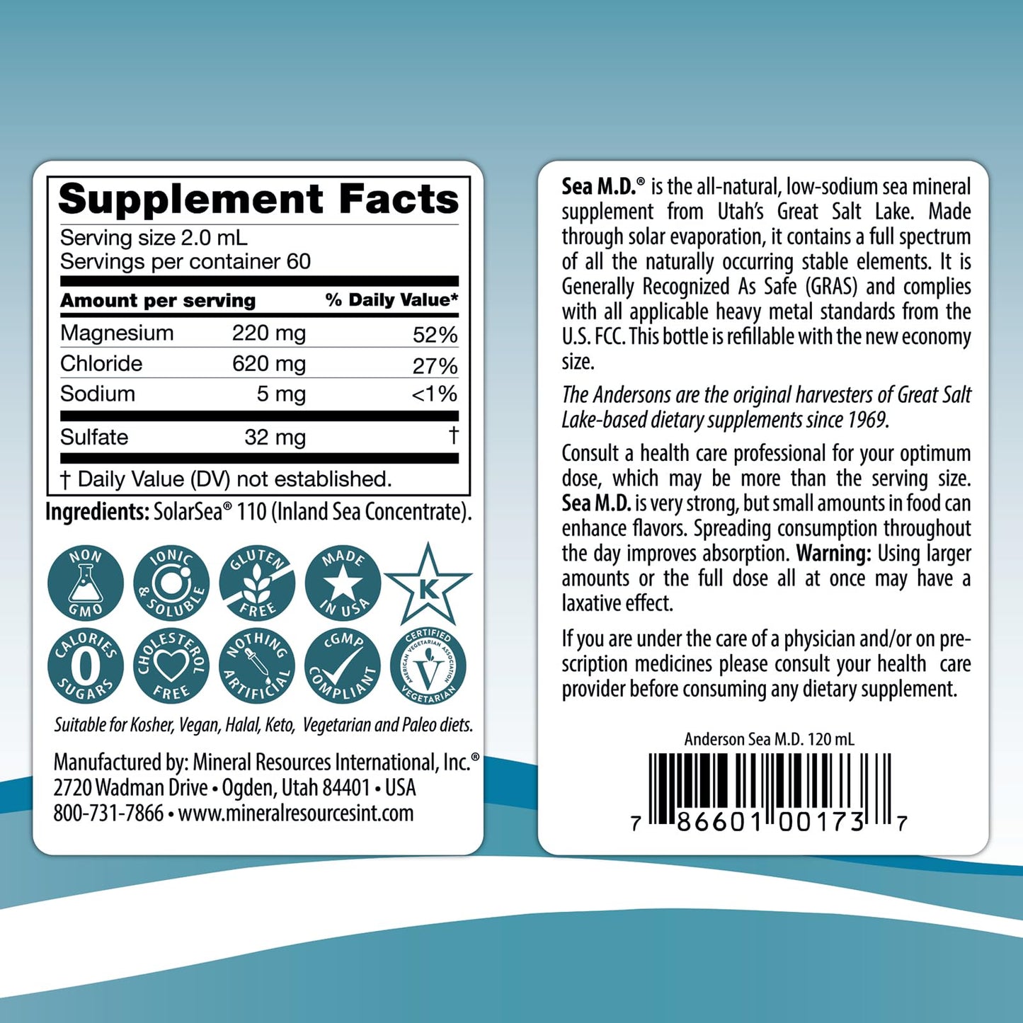 Mineral Resources International, Inc. Ultimate Health Boost Bundle (Trace Minerals Drops & Fiber Blend) Powder, 2