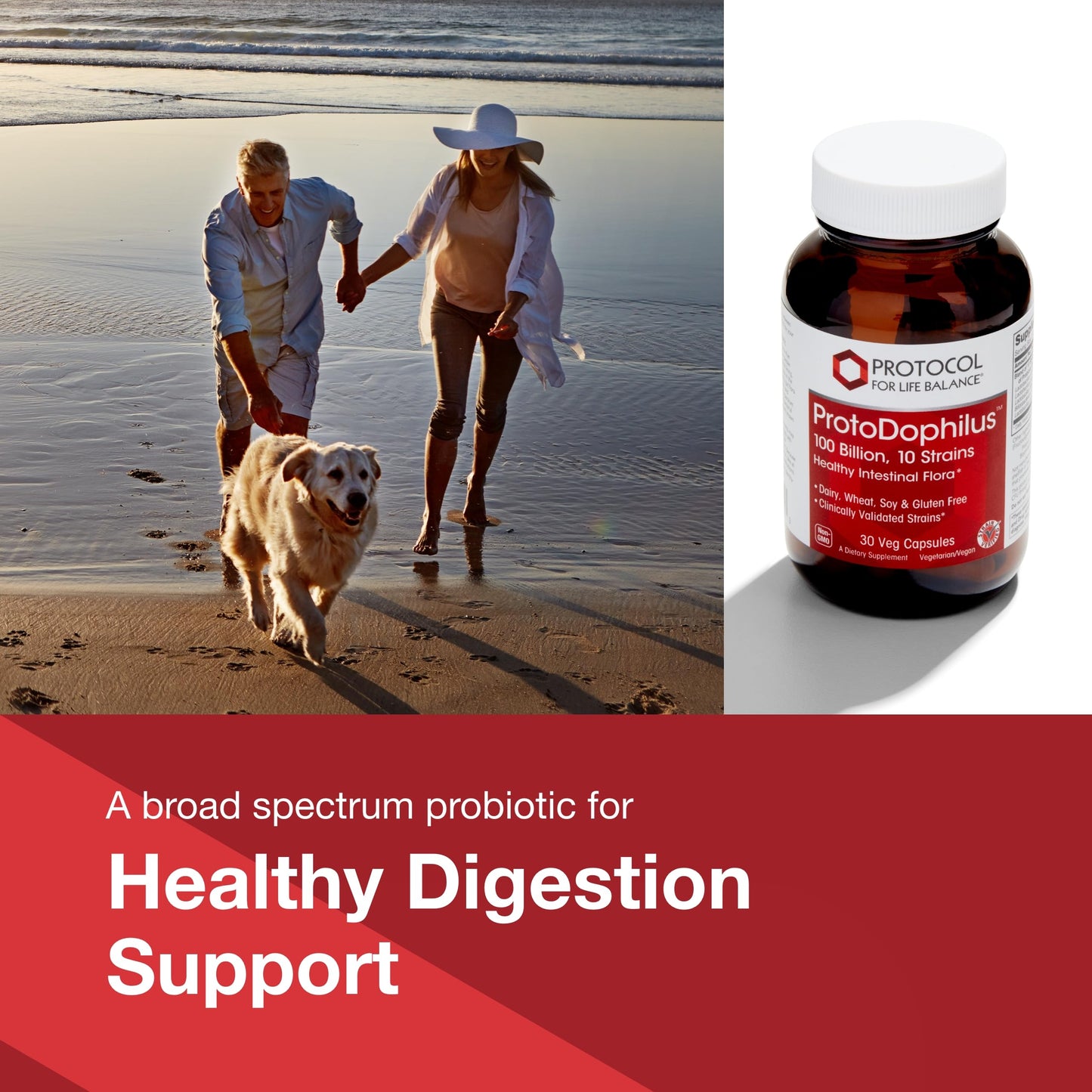 Protocol for Life Balance Proto Dophilus 100 Billion 10 Strains Capsule 30 Veg Capsules