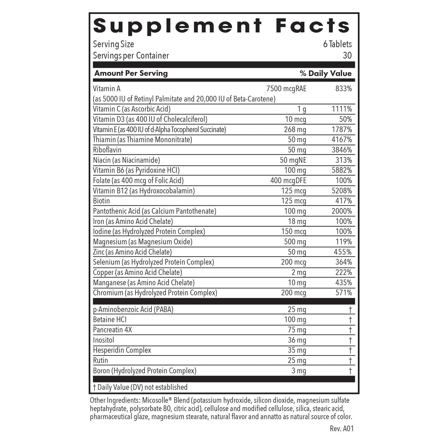 Optimox Androvite for Men Magnesium Supplement Tablet 180 Count