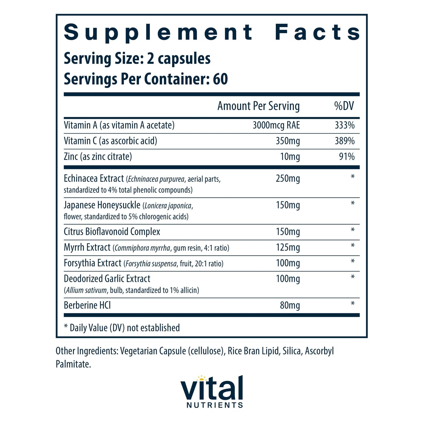 Vital Nutrients Herbal Biotic Capsule 120 Capsules