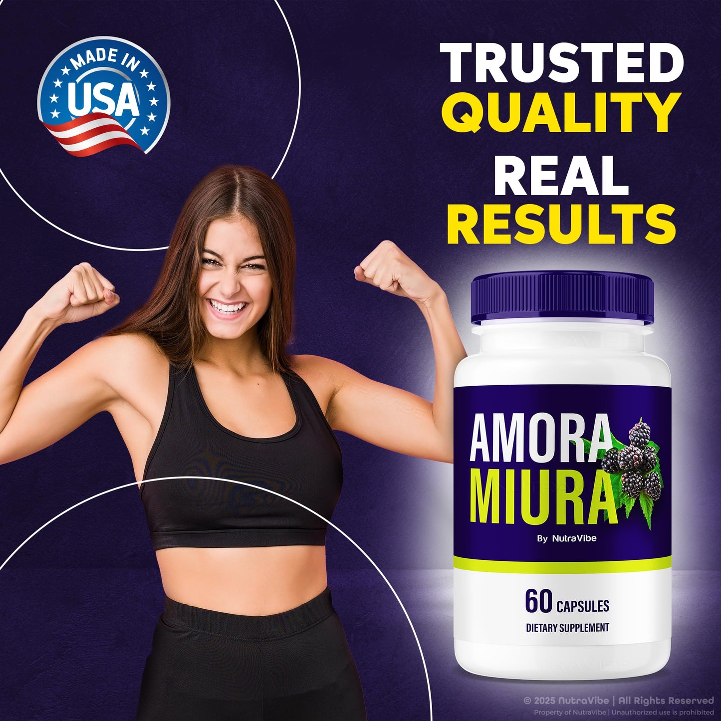 NutraVibe Amora Miura Metabolic Support Formula 120 Capsules