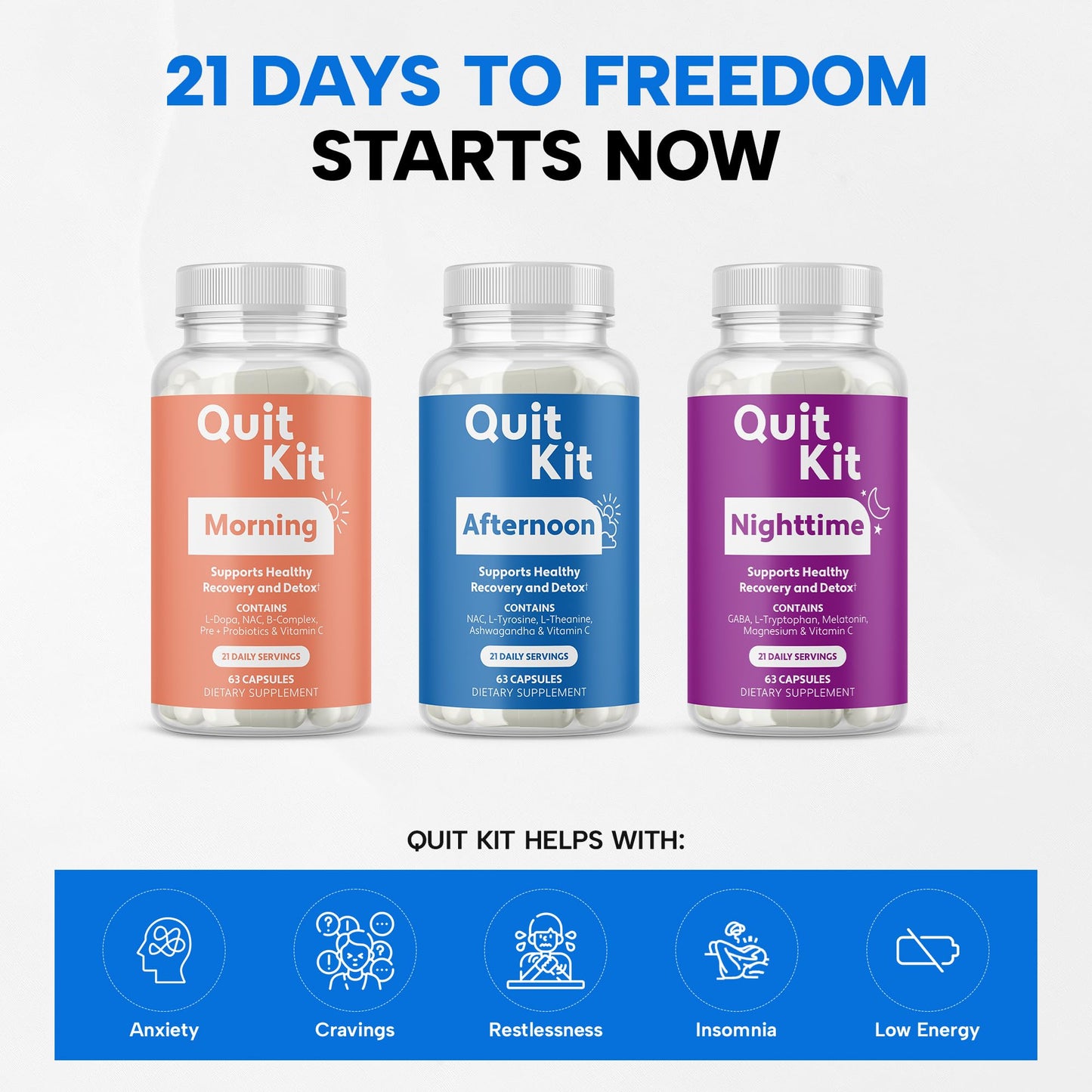 Quit Kit Detox & Withdrawal Support System Capsule 189 Count