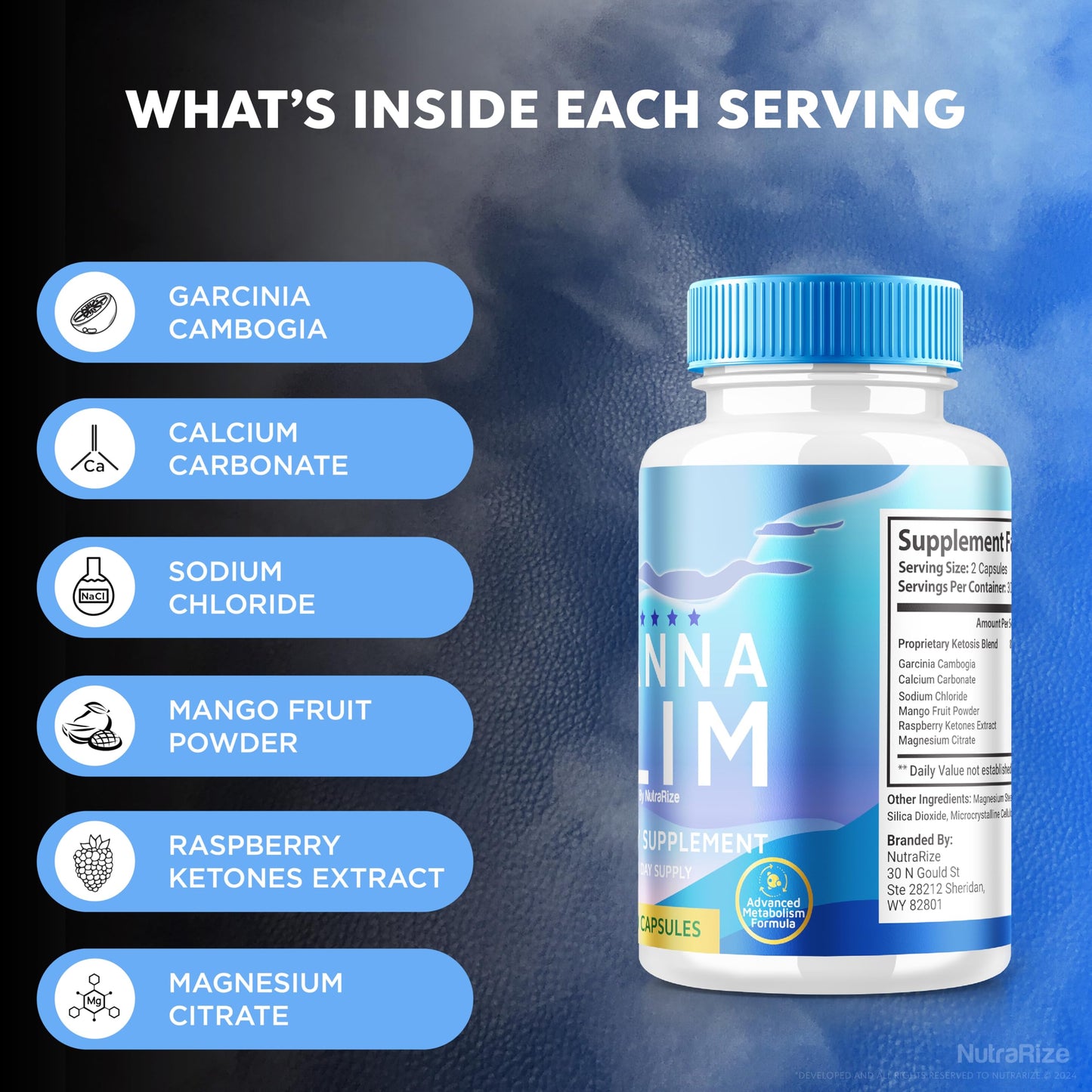 NutraRize Manna Slim Capsules, 60 Capsules