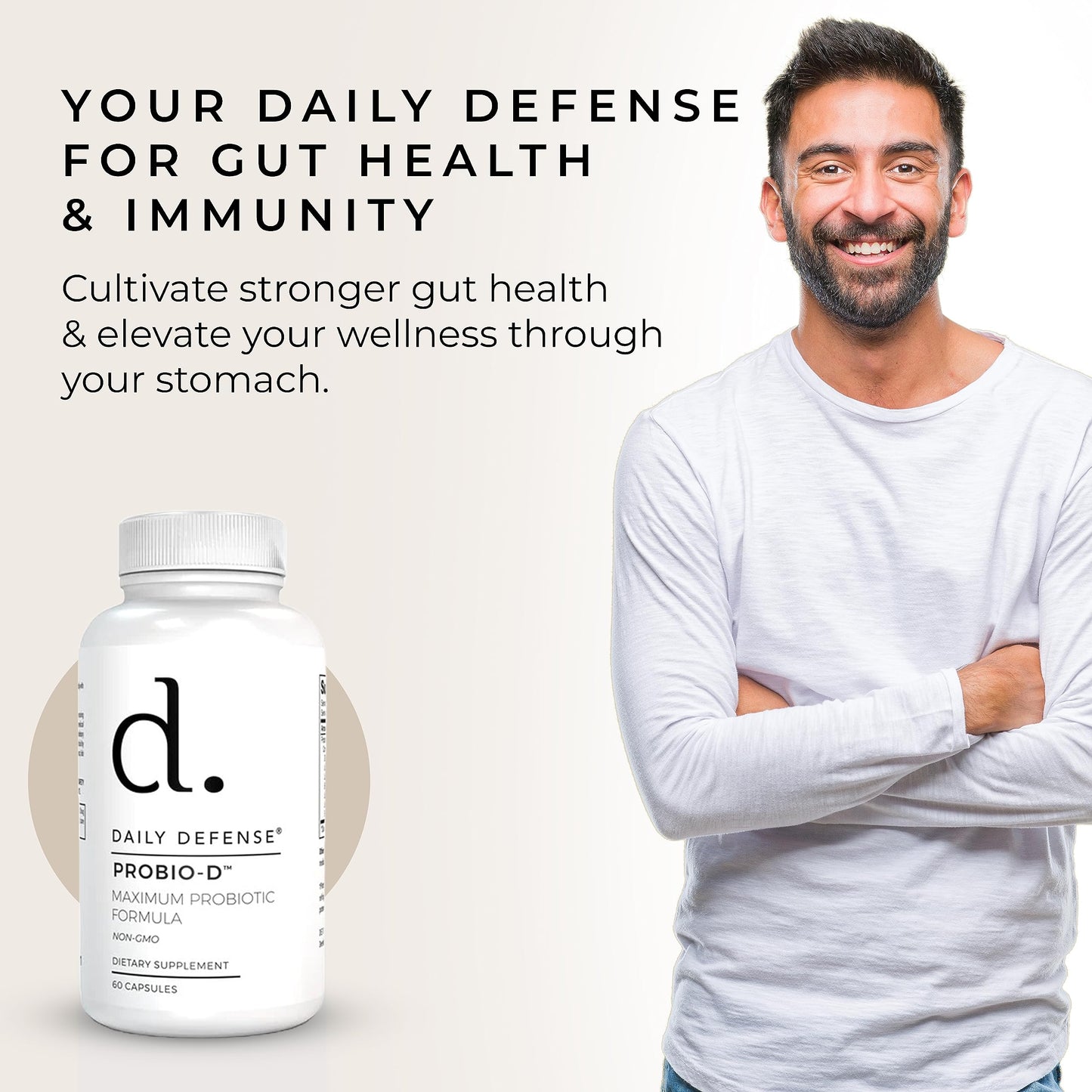 Daily Defense Probiotic Immune Support Supplement Capsule 60