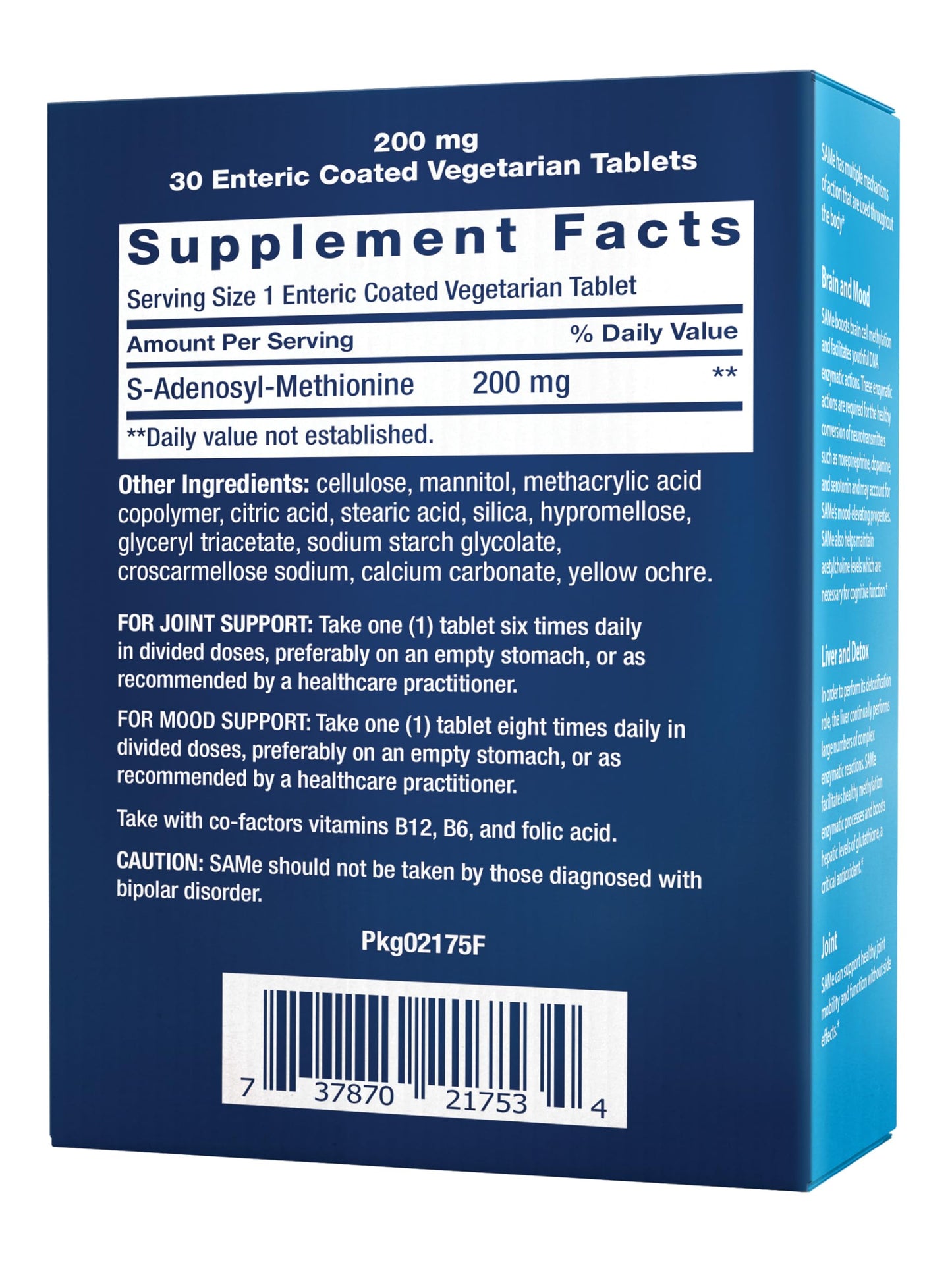 Life Extension Same, Mood, Joint & Liver Support Tablet 30 Tablets