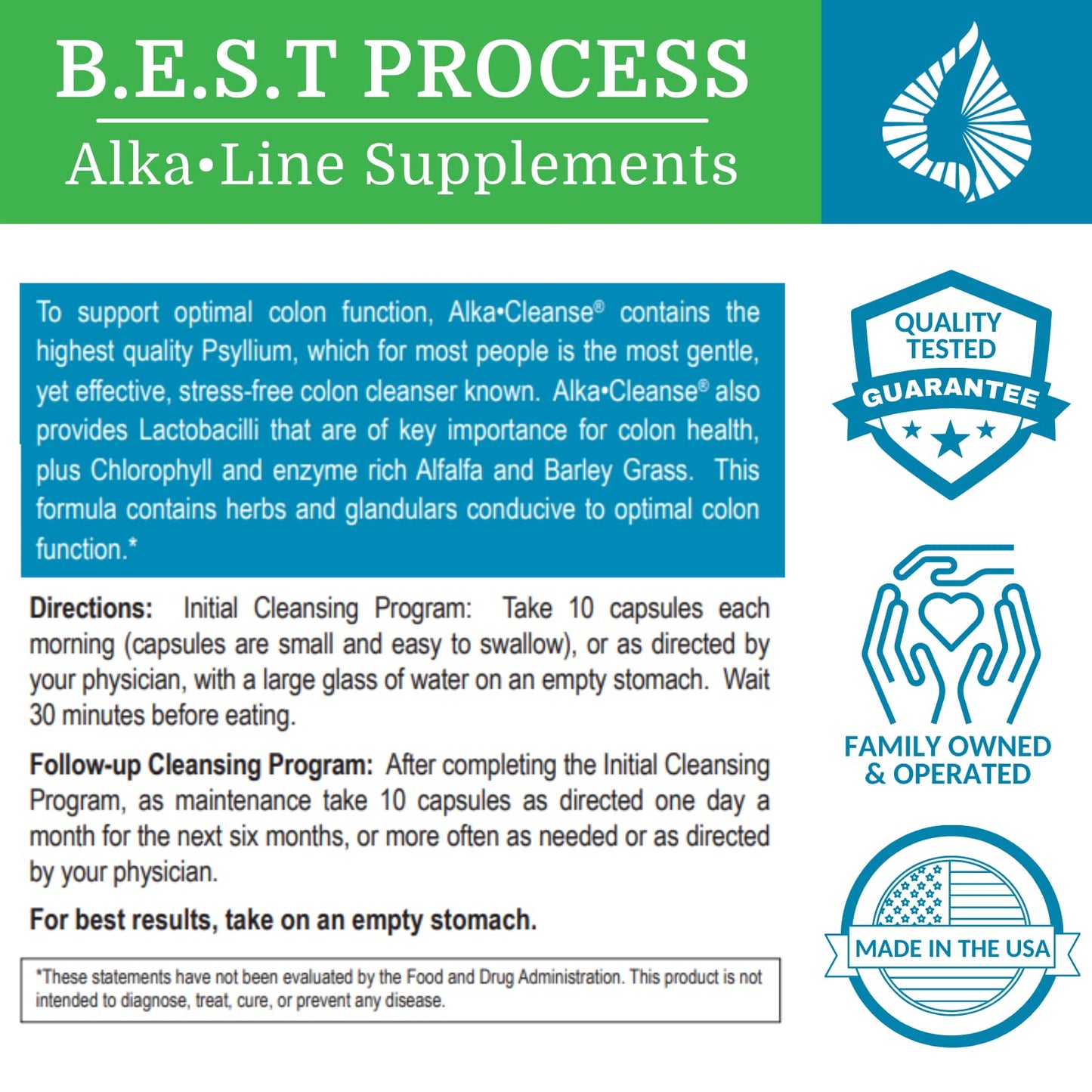 Morter HealthSystem Alka Cleanse Best Process Alkaline Herbal Detox Colon Cleanse & Digestive Distress Formula Psyllium Husk, Probiotics, Enzymes & Herbs Capsule 1