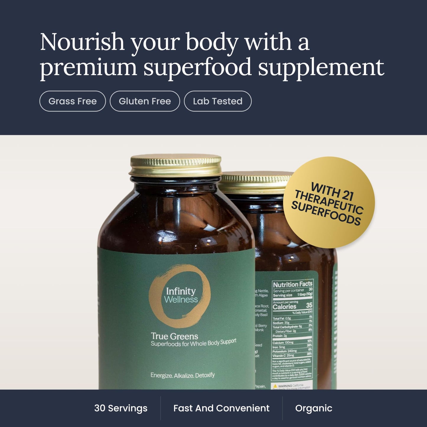Infinity Greens Superfood Powder 11.99 Ounce