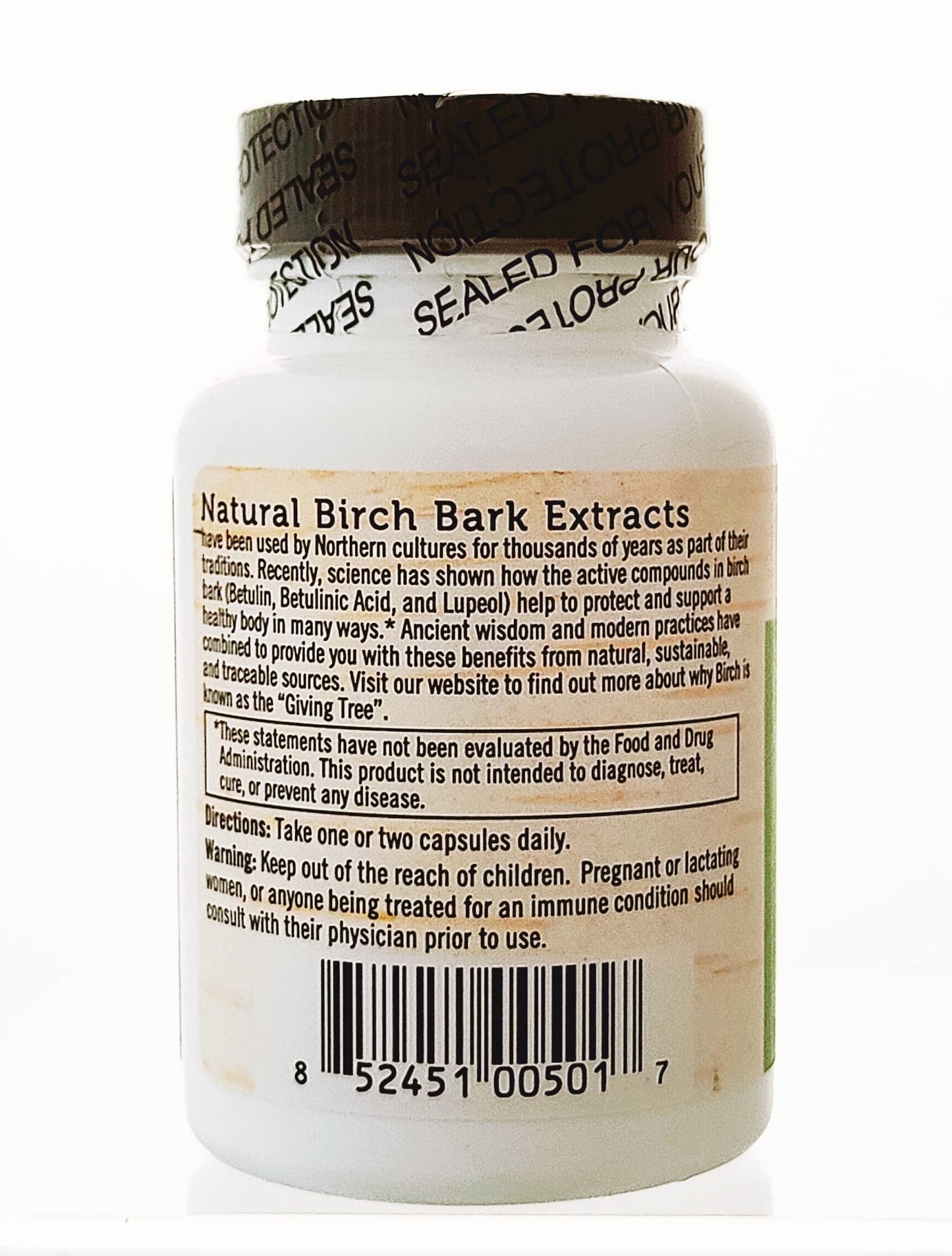 Betula Botanicals Birch Bark Betulin Extract Capsule 60 Count