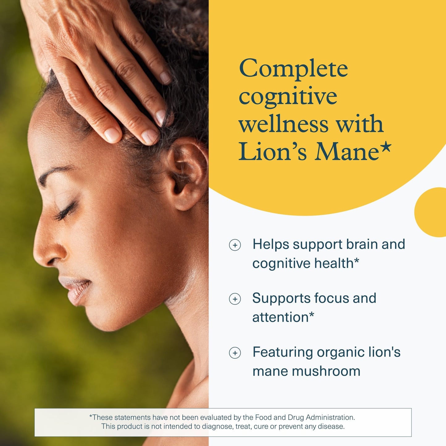 Youtheory Lion's Mane Plus - Mushroom Supplement with Cognizin, 60 Capsules