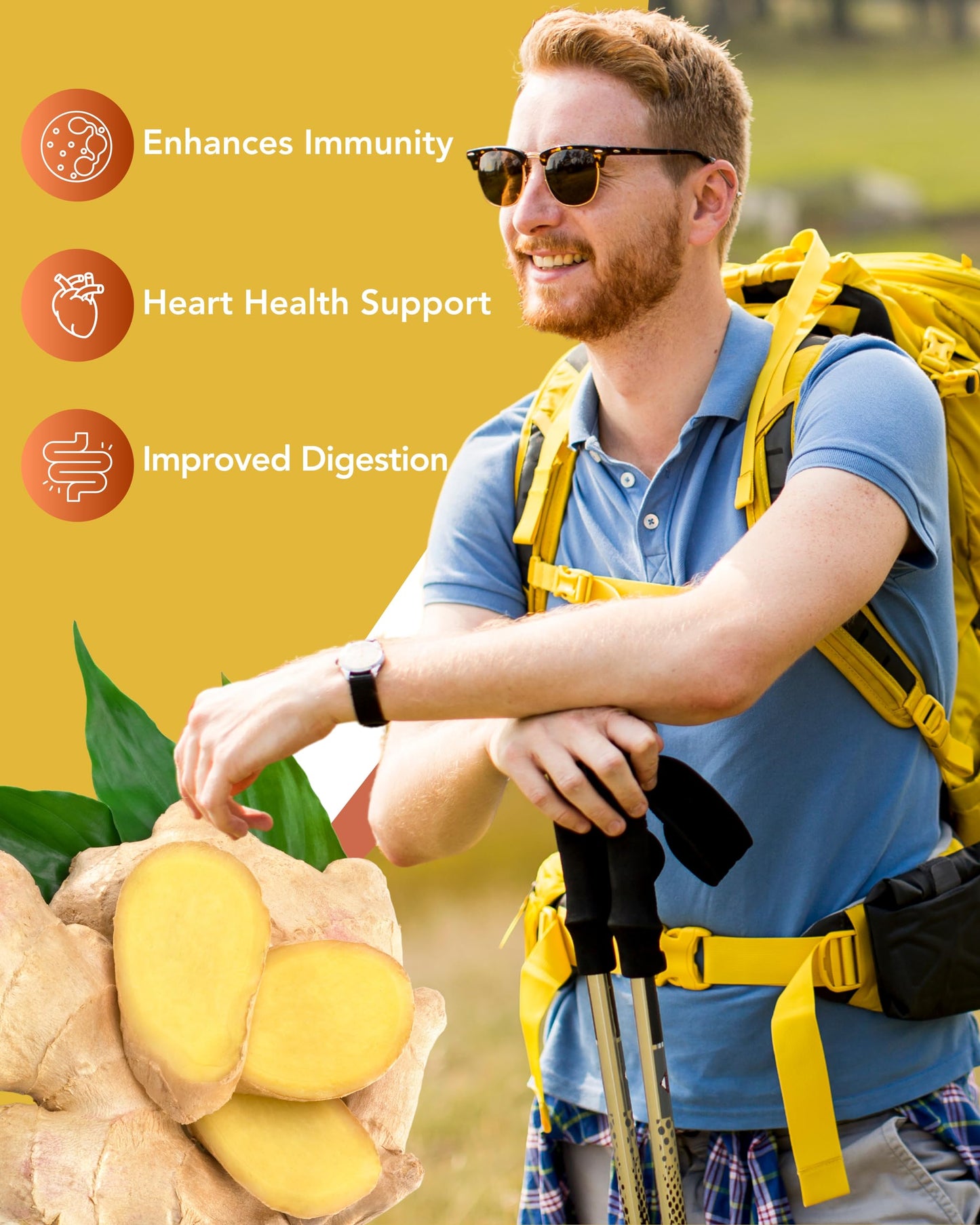 CogniTune Organic Turmeric & Ginger with BioPerine Capsules, 60