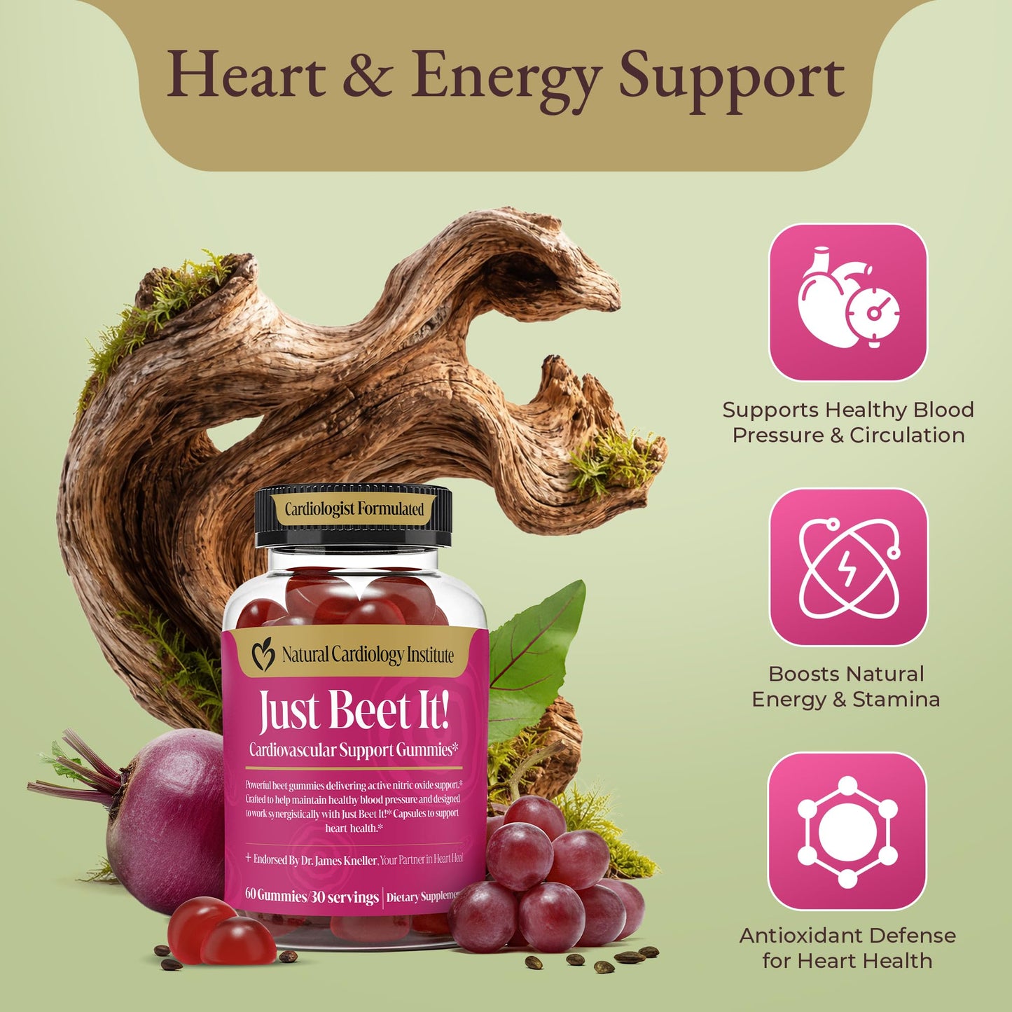 Natural Cardiology Institute Beet Root Gummies Gummy 60