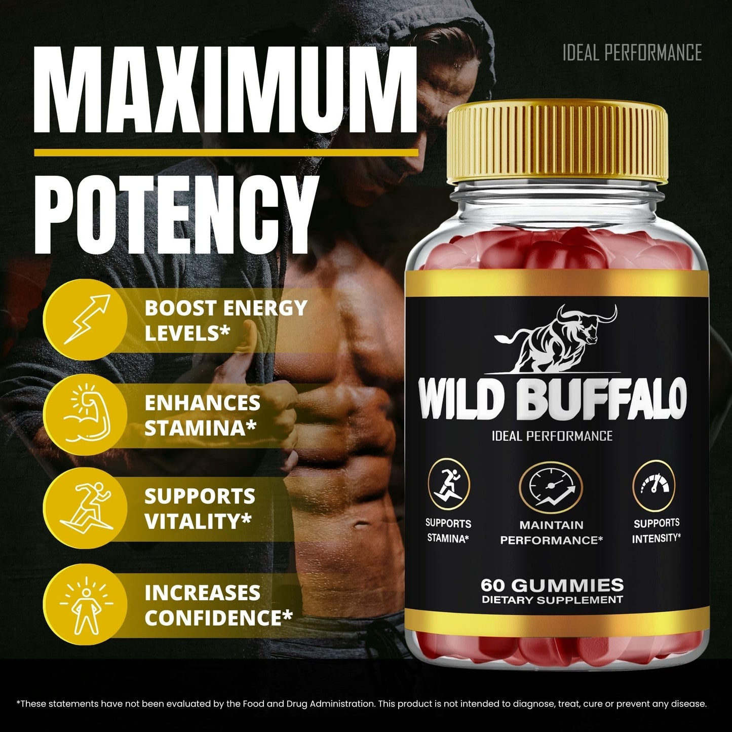IDEAL PERFORMANCE Wild Buffalo Gummies Gummy 180 Count