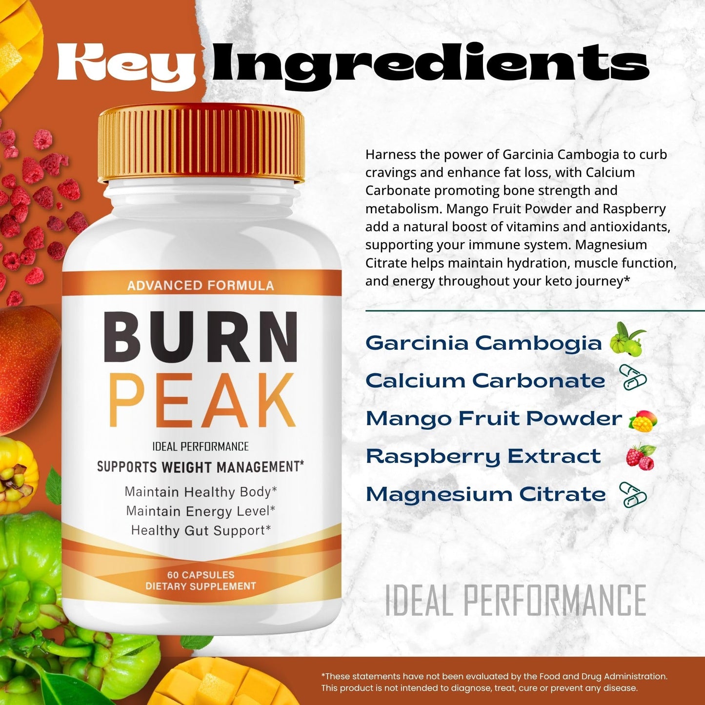 IDEAL PERFORMANCE Burn Peak Capsules 300 Capsules