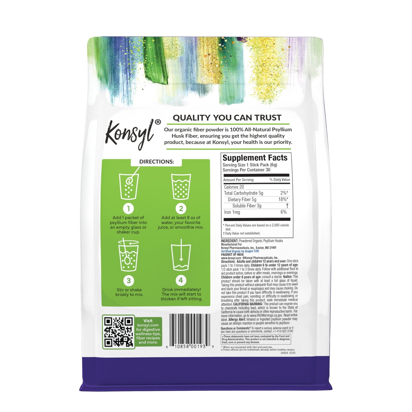 Konsyl Psyllium Husk Powder 6.3 Ounce