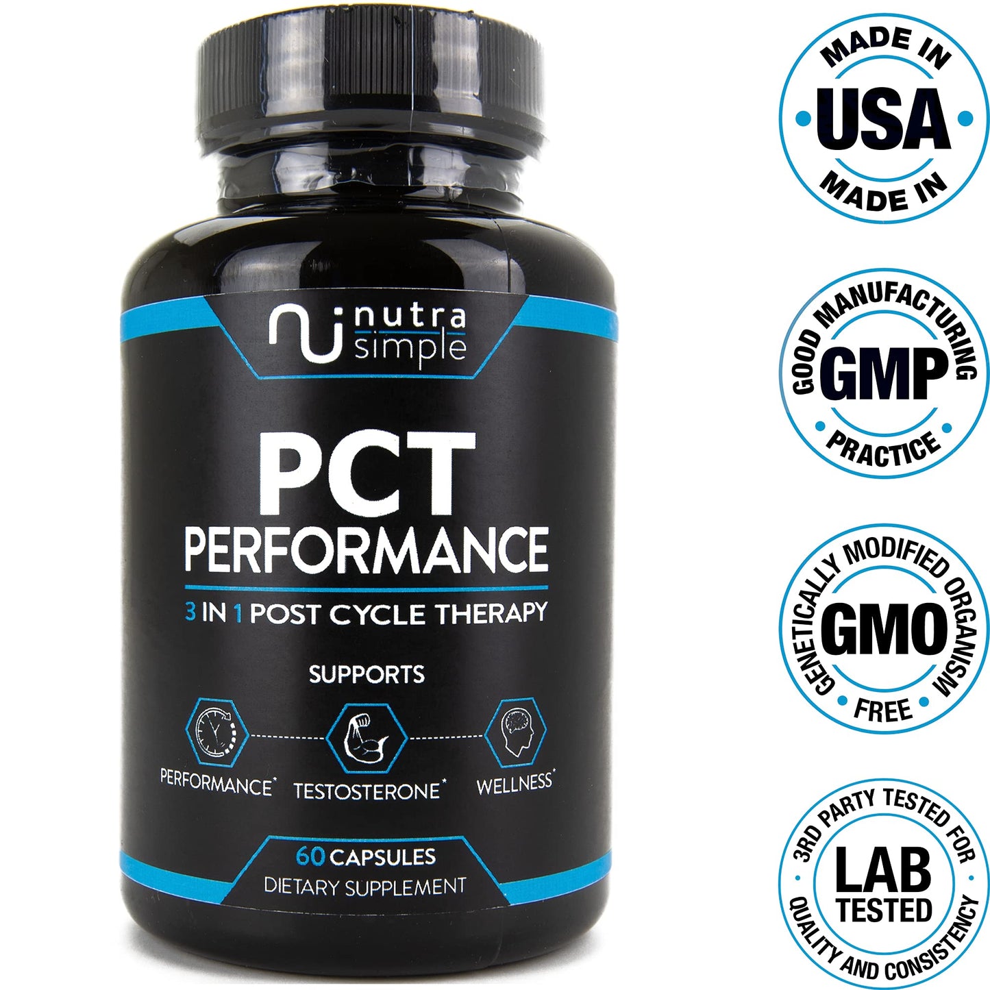 Nutra Simple PCT Supplement for Men 60 Capsules