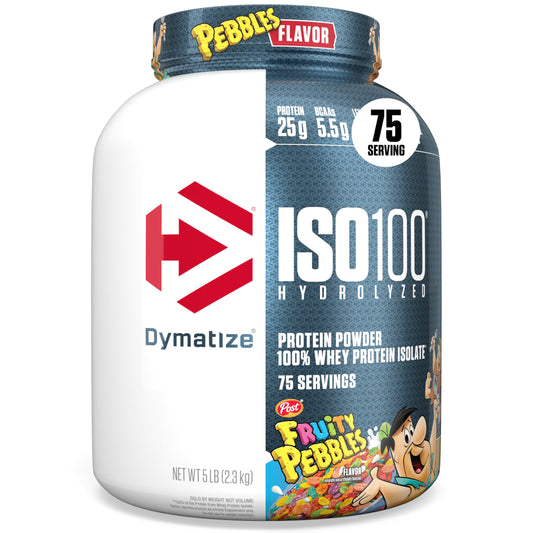 Dymatize ISO100 Whey Protein Isolate Powder, Fruity Pebbles, 80 Servings