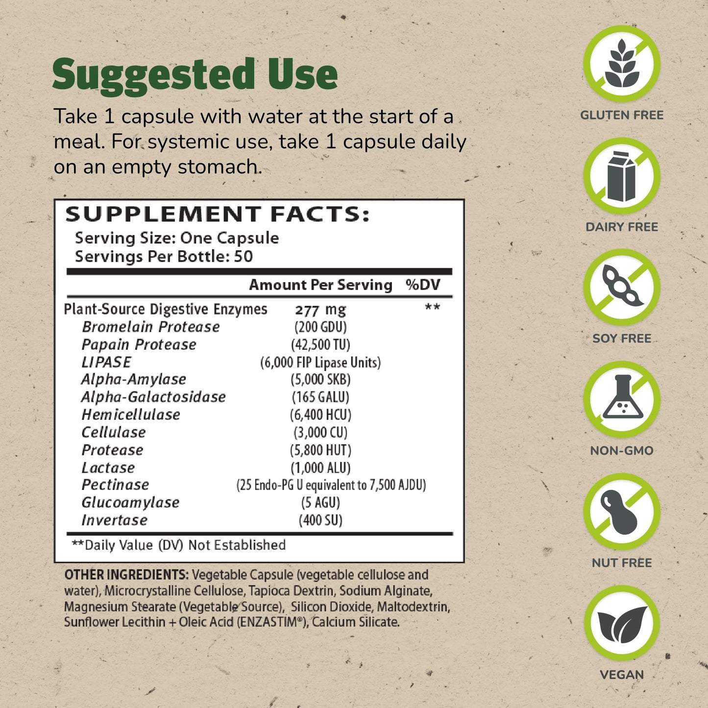 ENZALASE Enzalase Capsules 150 Count