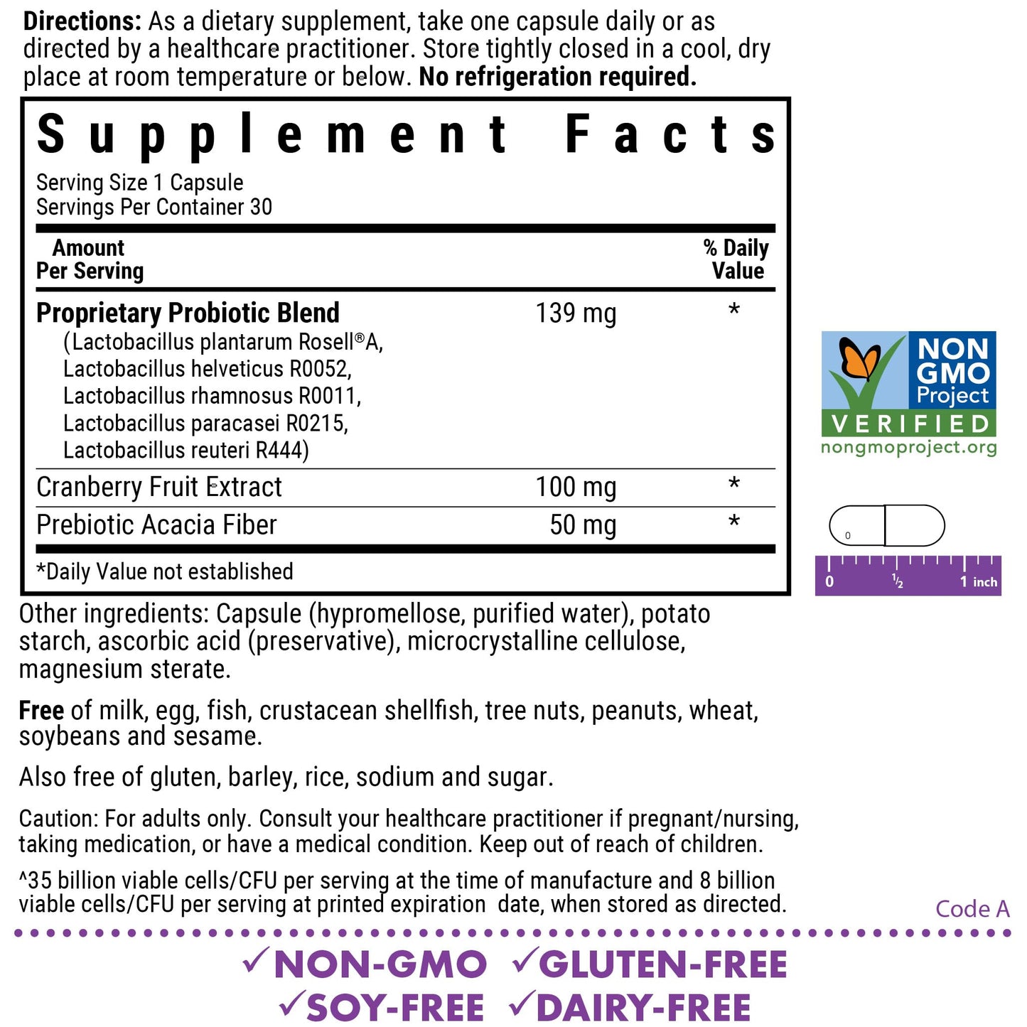 BlueBonnet Women’s Probiotic 35 Billion CFU Shelf Stable Capsules, 30 Servings