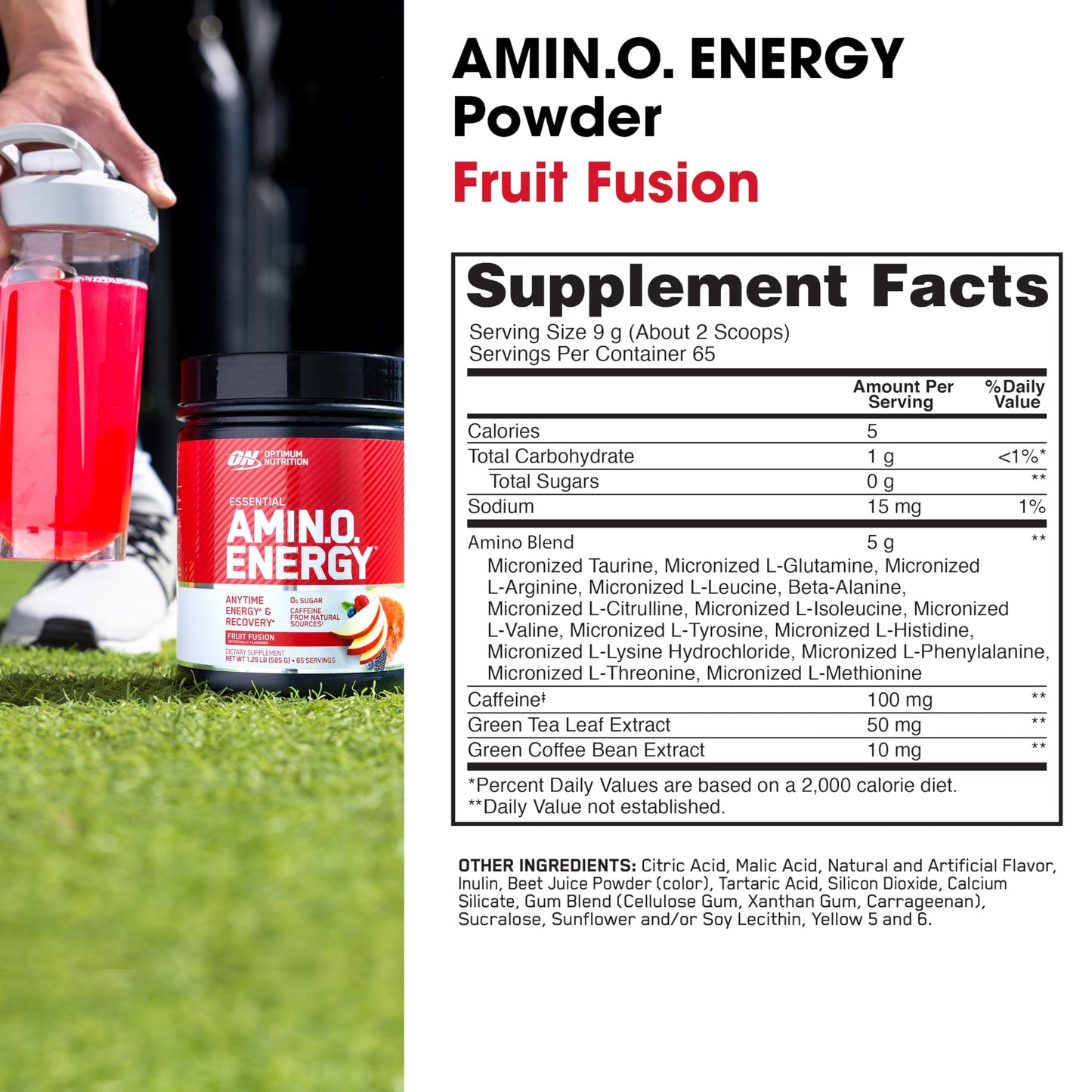 Optimum Nutrition Amino Energy Powder, Fruit Fusion, 20.6