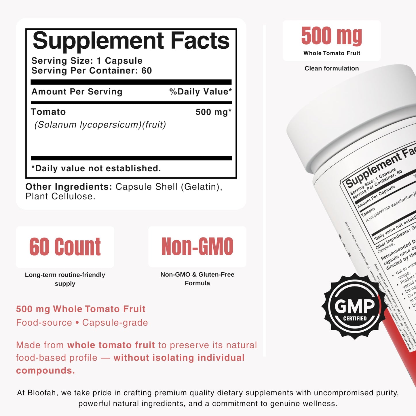 Bloofah Lycopene Supplement Capsule 60 Count