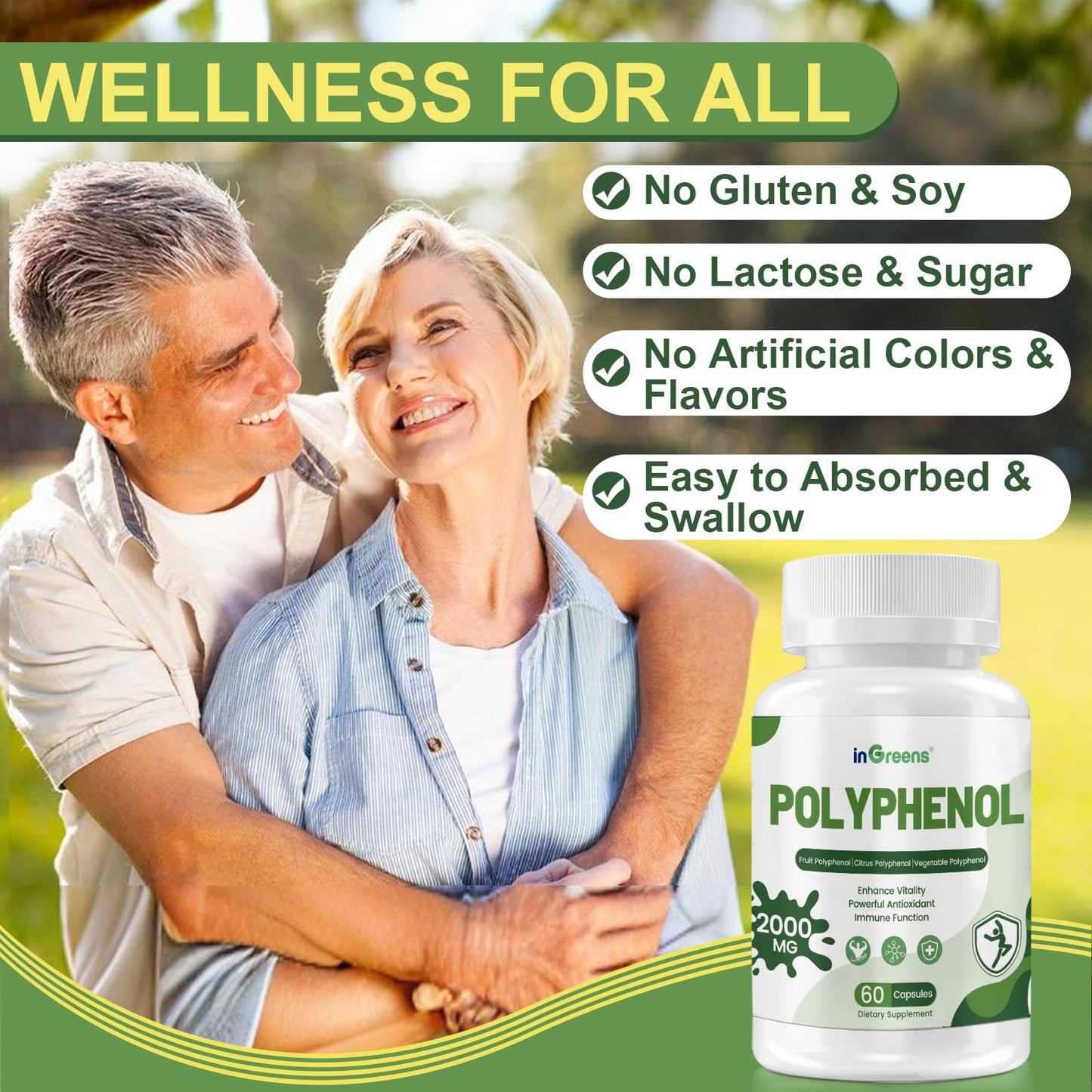 inGreens 25-in-1 Polyphenols Supplement Softgels 120