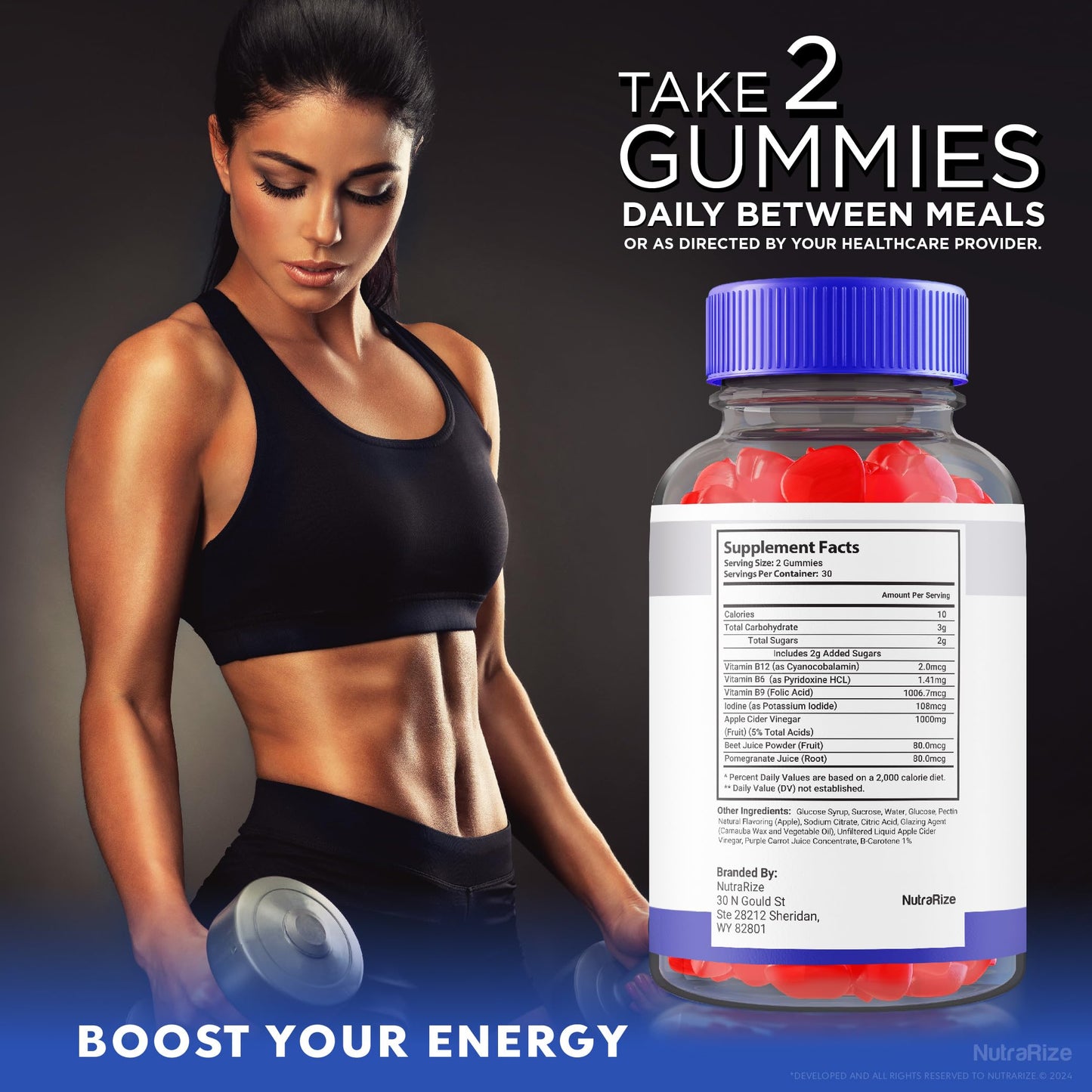 NutraRize Keto Thrive ACV Gummies 60 Count
