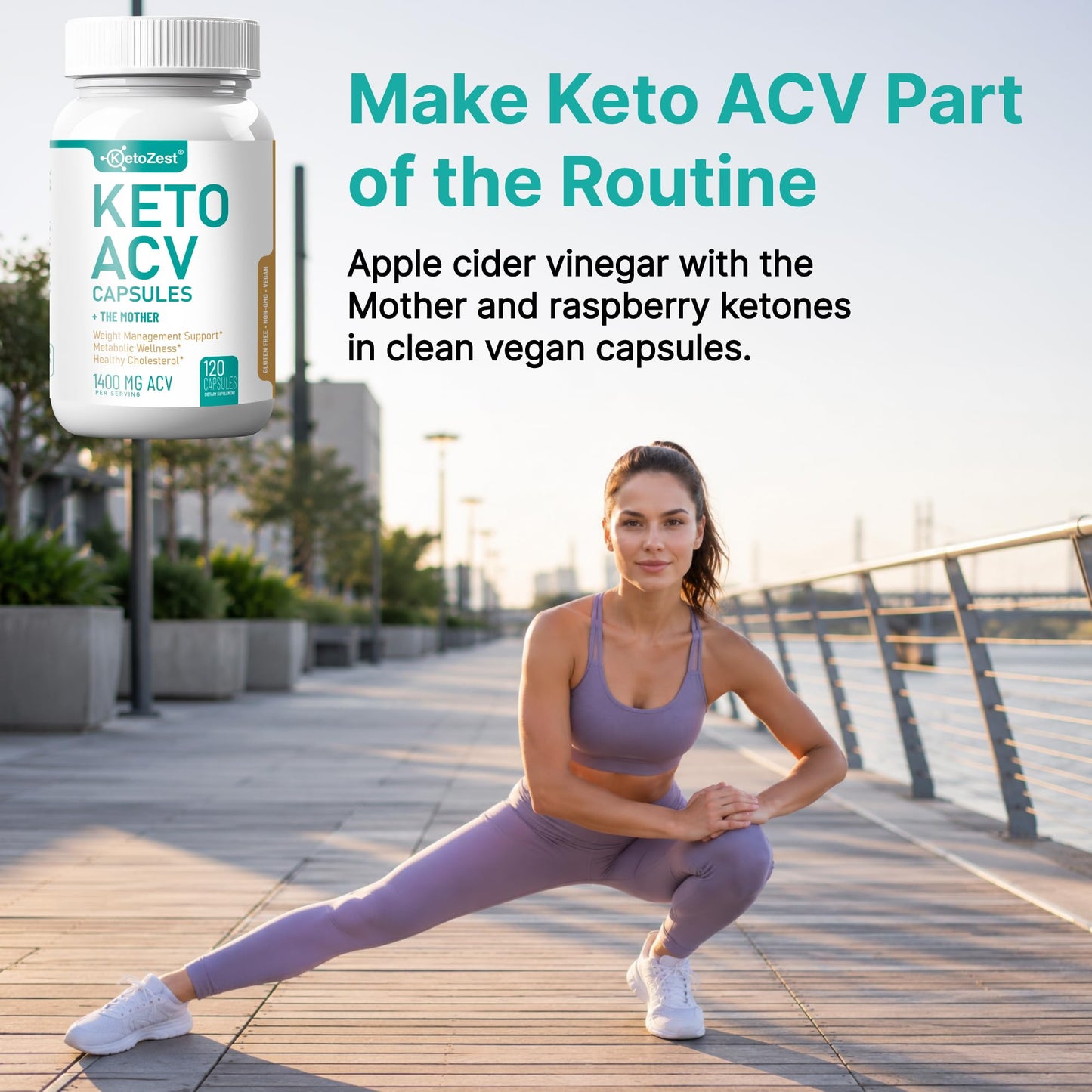 KetoZest Apple Cider Vinegar Keto Capsules, 120 Capsules