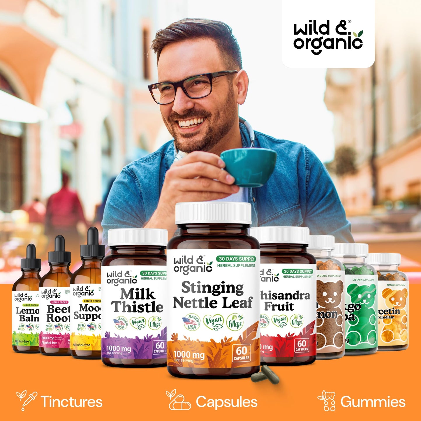 Wild & Organic Stinging Nettle Leaf Capsules 60 Count