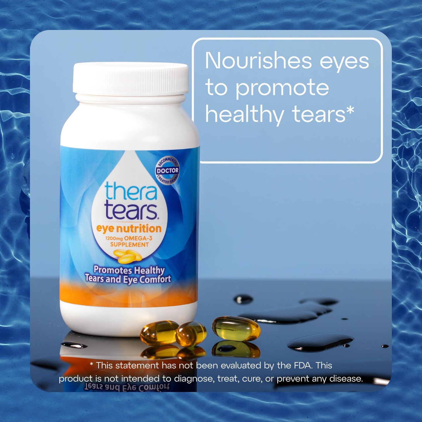 TheraTears Omega 3 Supplement for Eye Care Capsule, 180 Count