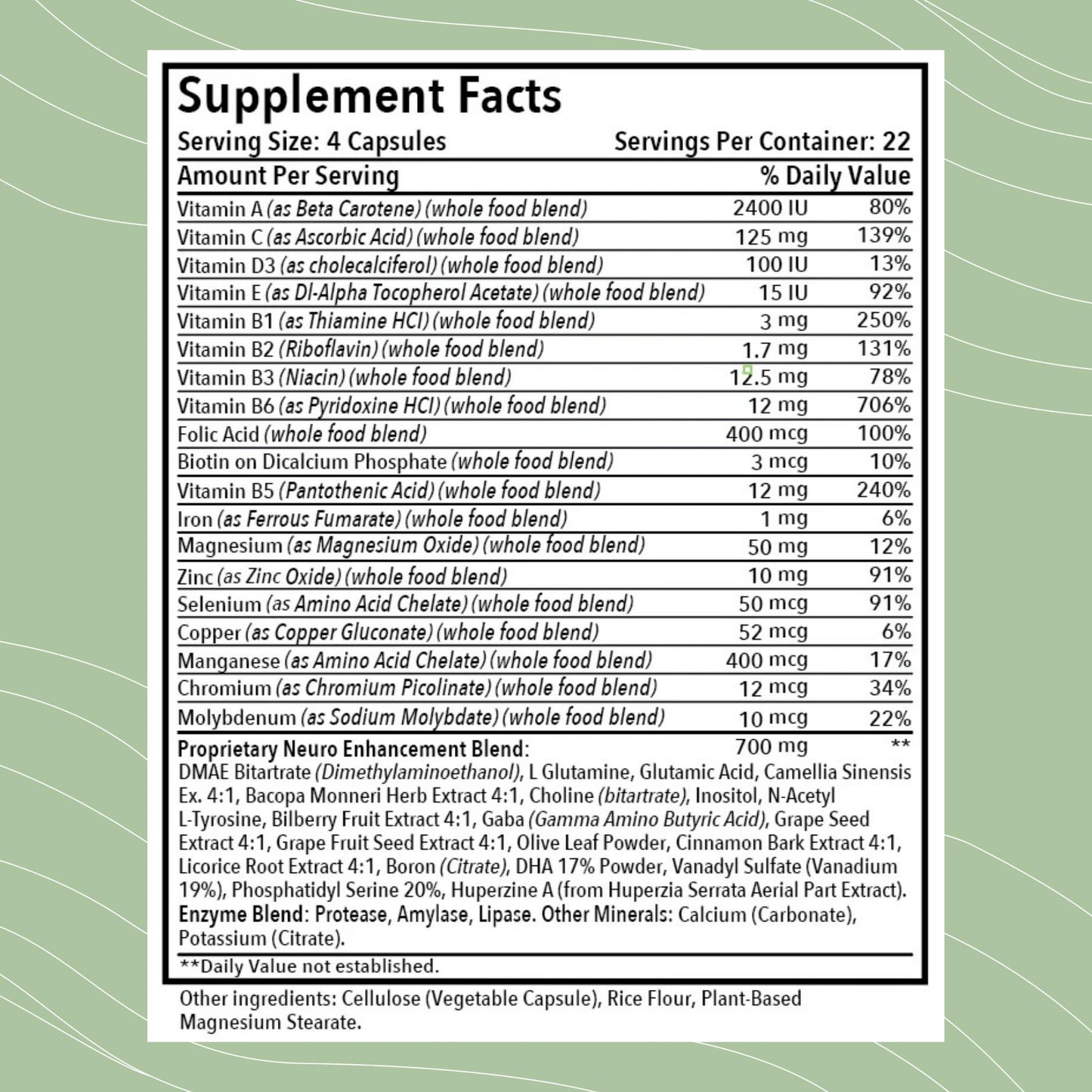 Optimal Health Systems Brain Nootropic Blend Capsules 90 Count