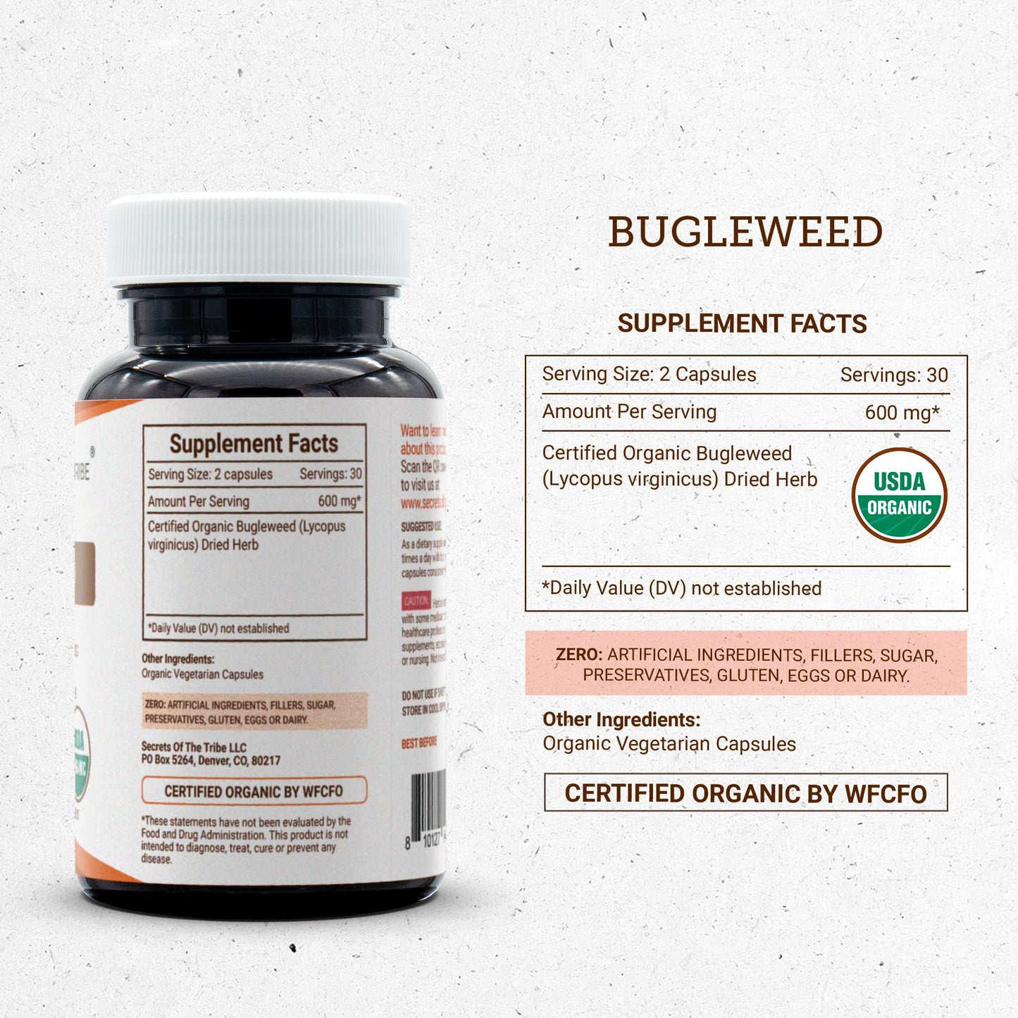 Secrets of the Tribe Bugleweed Capsules 60 Count