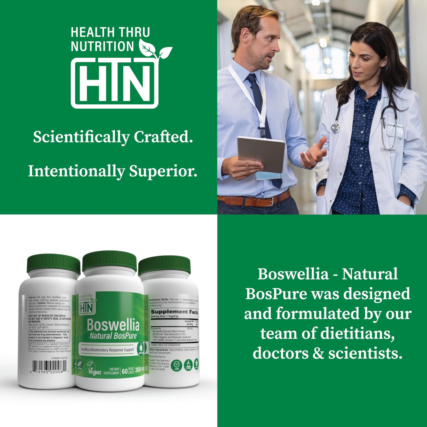 Health Thru Nutrition Boswellia 300mg Capsules, 60 Count