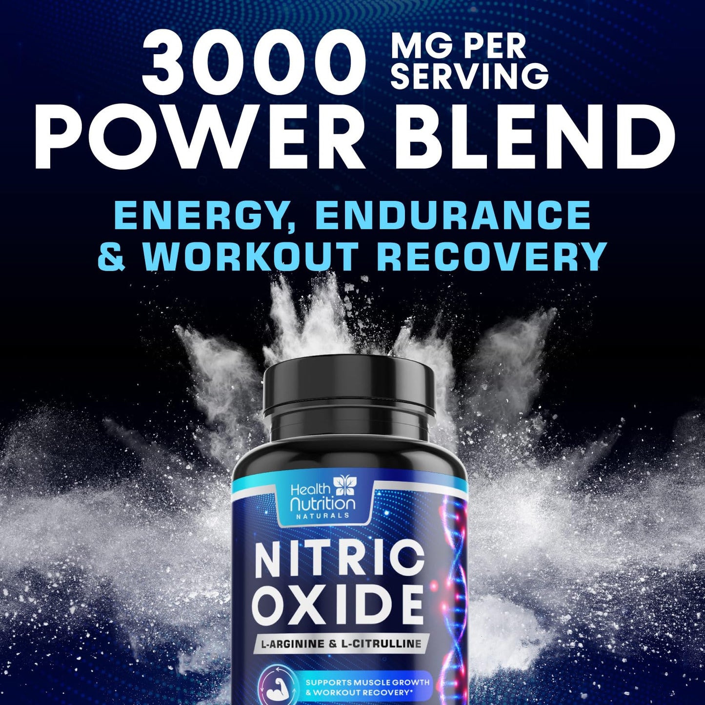 Health Nutrition Naturals Extra Strength Nitric Oxide Booster 180 Capsules