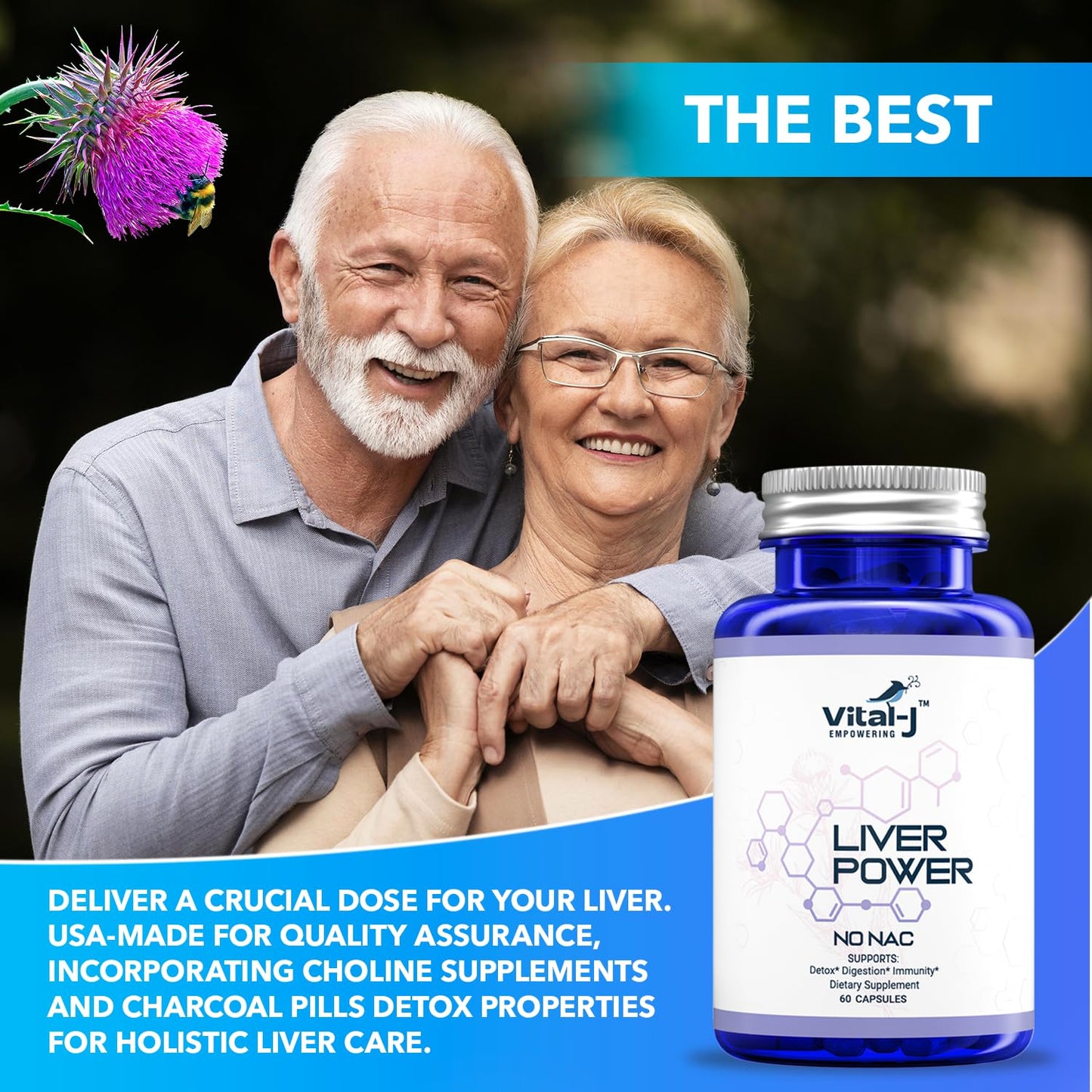 Vital-J Empowering 21-IN-1 Liver Support Supplement, 120 Capsules