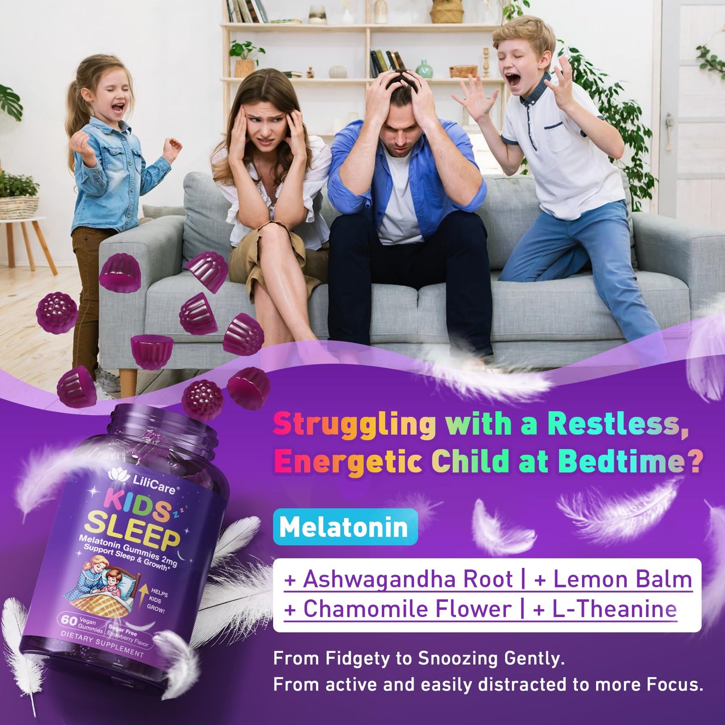 LILICARE Sleep Gummies for Kids 120 Gummies