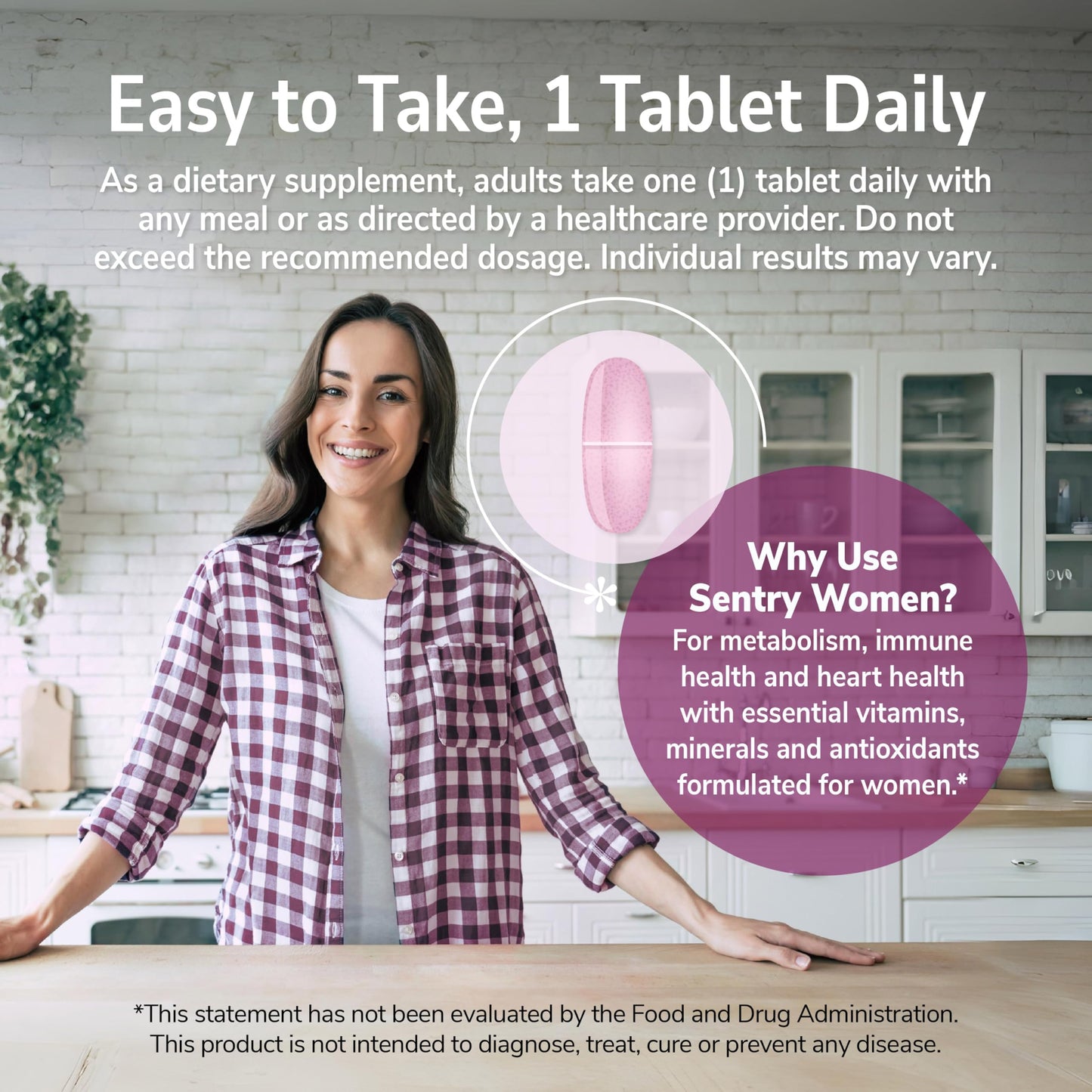 21st Century Sentry Women Multivitamin with Iron & Calcium Tablets, 120