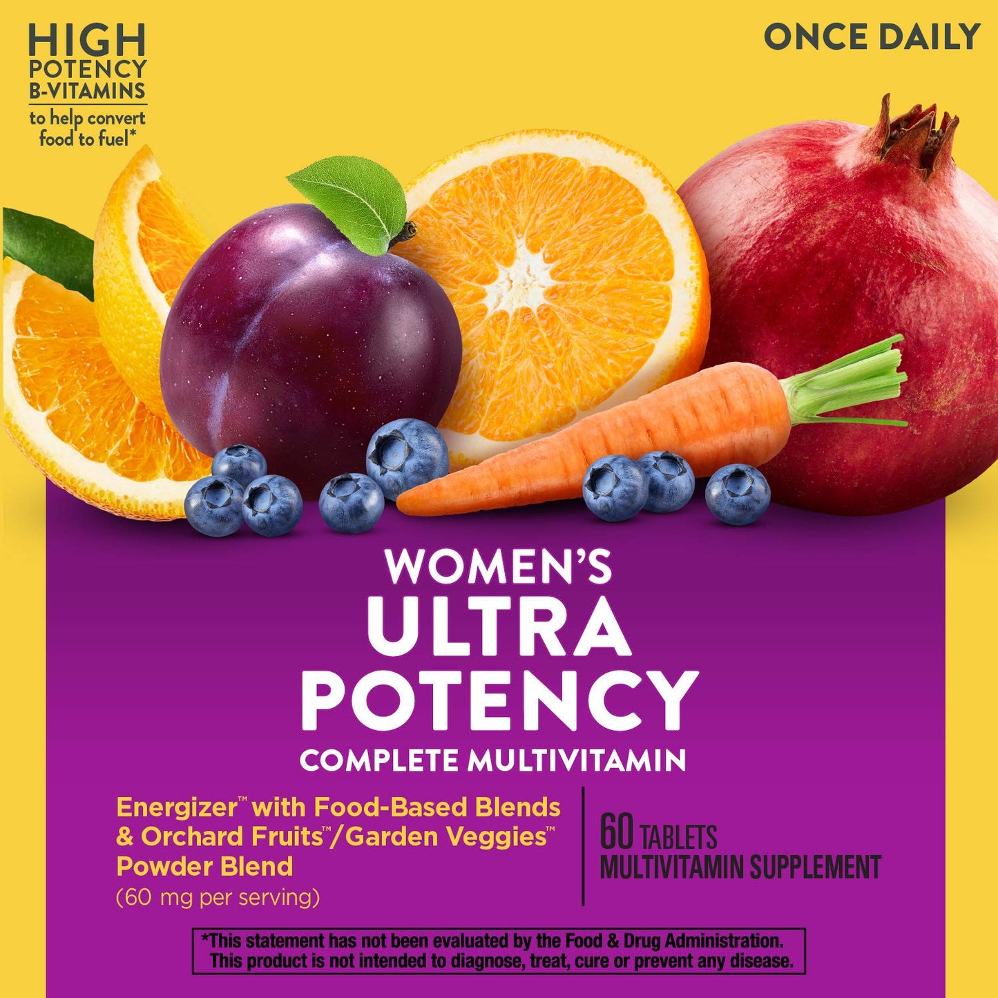 Nature's Way Alive! Women’s Ultra Potency Complete Multivitamin, High Potency B-Vitamins, Energy Metabolism*, 60 Tablets