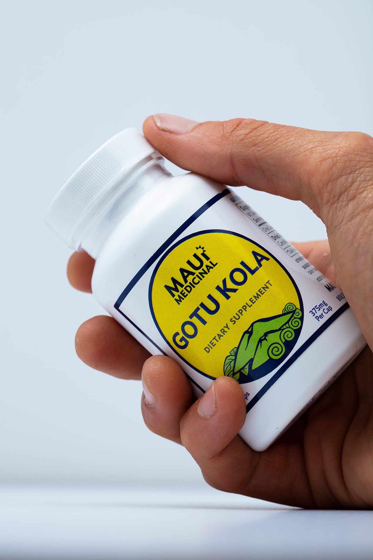 Maui Medicinal Herbs Gotu Kola Veggie Capsules 375mg per Capsule, 1 Count